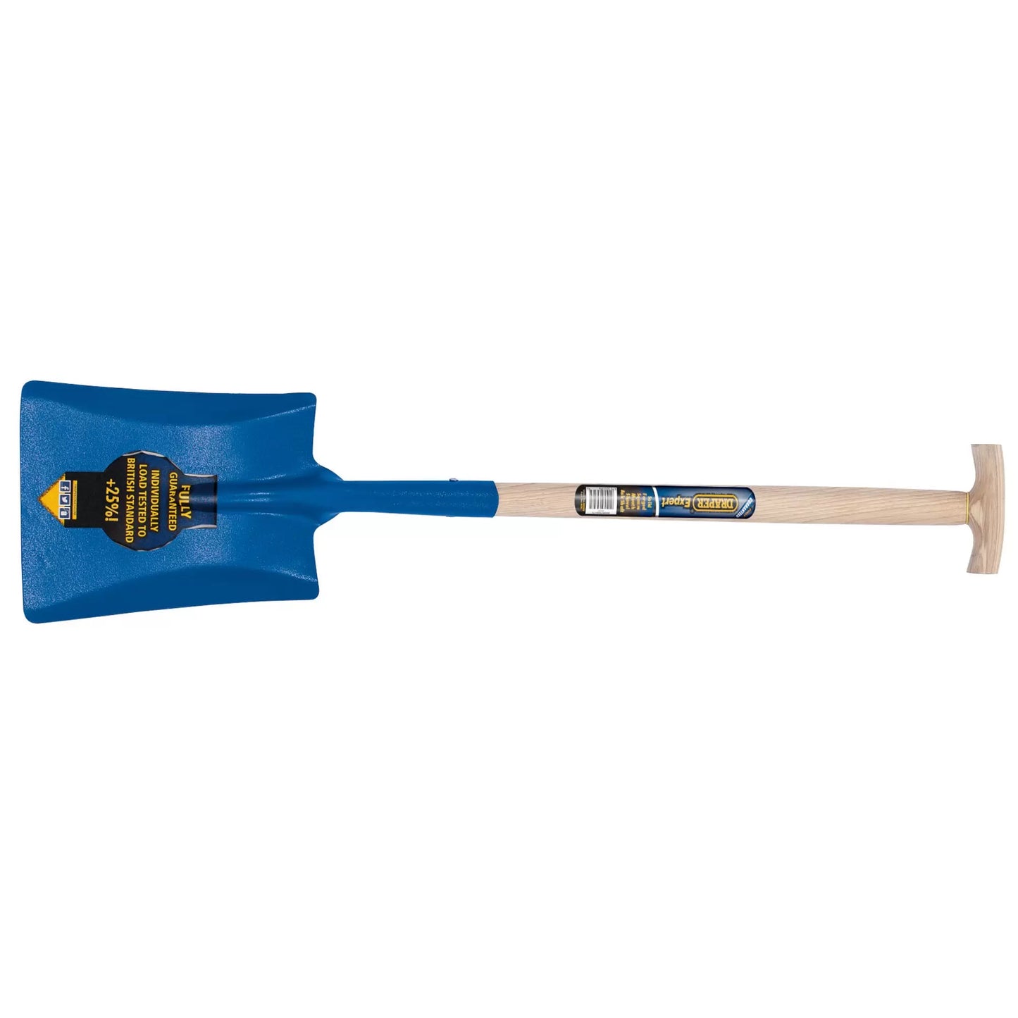 Draper Tools - 10877 - Draper Expert Contractors Square Mouth No.2 Shovel with Ash Shaft and T-Handle