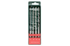 Metabo4-Piece SDS-Plus Drill Bit Set, Carbide Tip & Chisel Head for Concrete, Masonry, Stone, with S-Spiral Design & Plastic Case, (5-10mm)SKU: 625580000