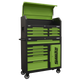 Superline Pro® Topchest & Rollcab Combination 12 Drawer & 1 Door Cupboard - Green