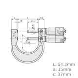 Mitutoyo 113-103 Limit Micrometer 25–50mm – 0.01mm Accuracy