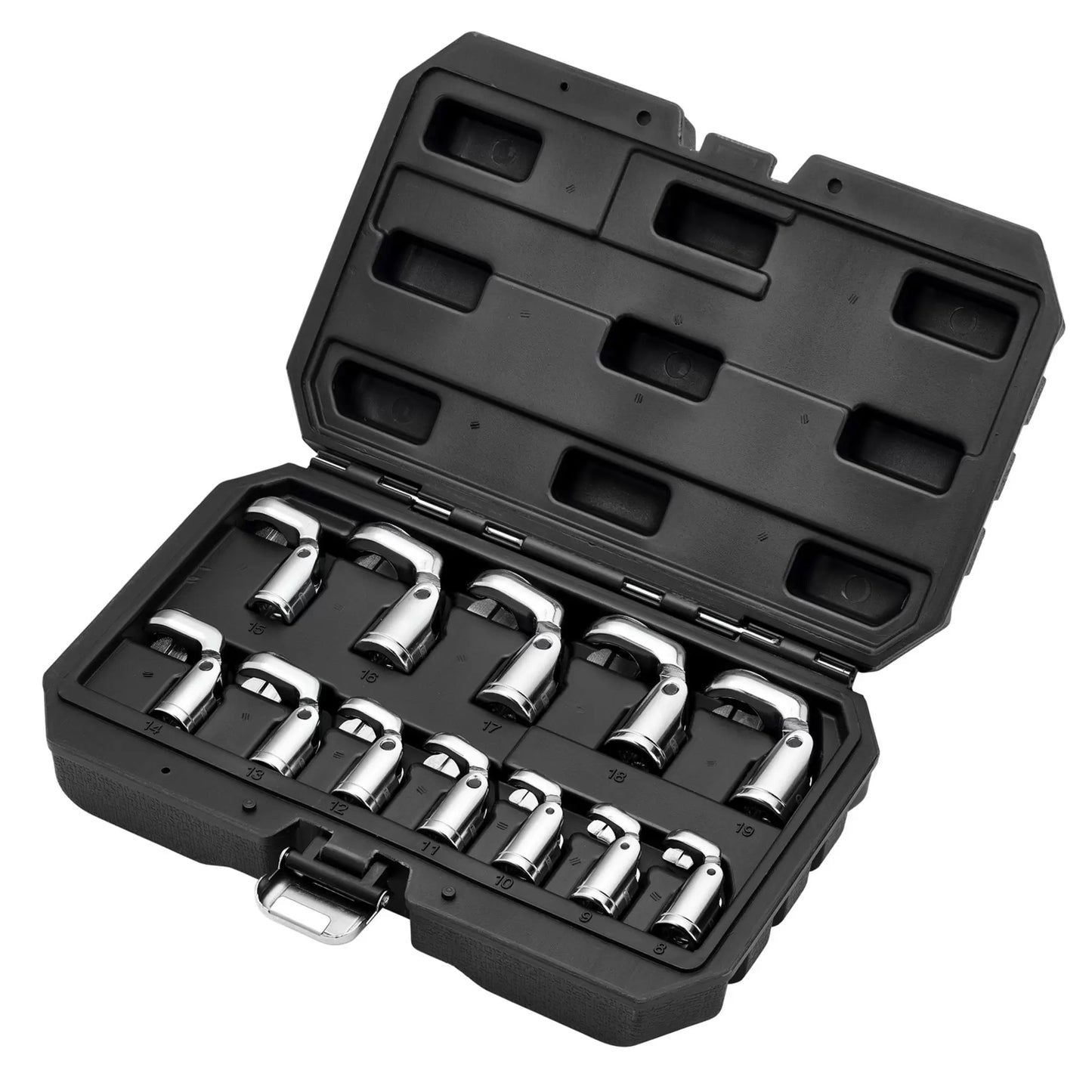 Draper Tools - 12403 - Flexible Crowfoot Socket Wrench Set, 3/8" Sq. Dr. (12 Piece)