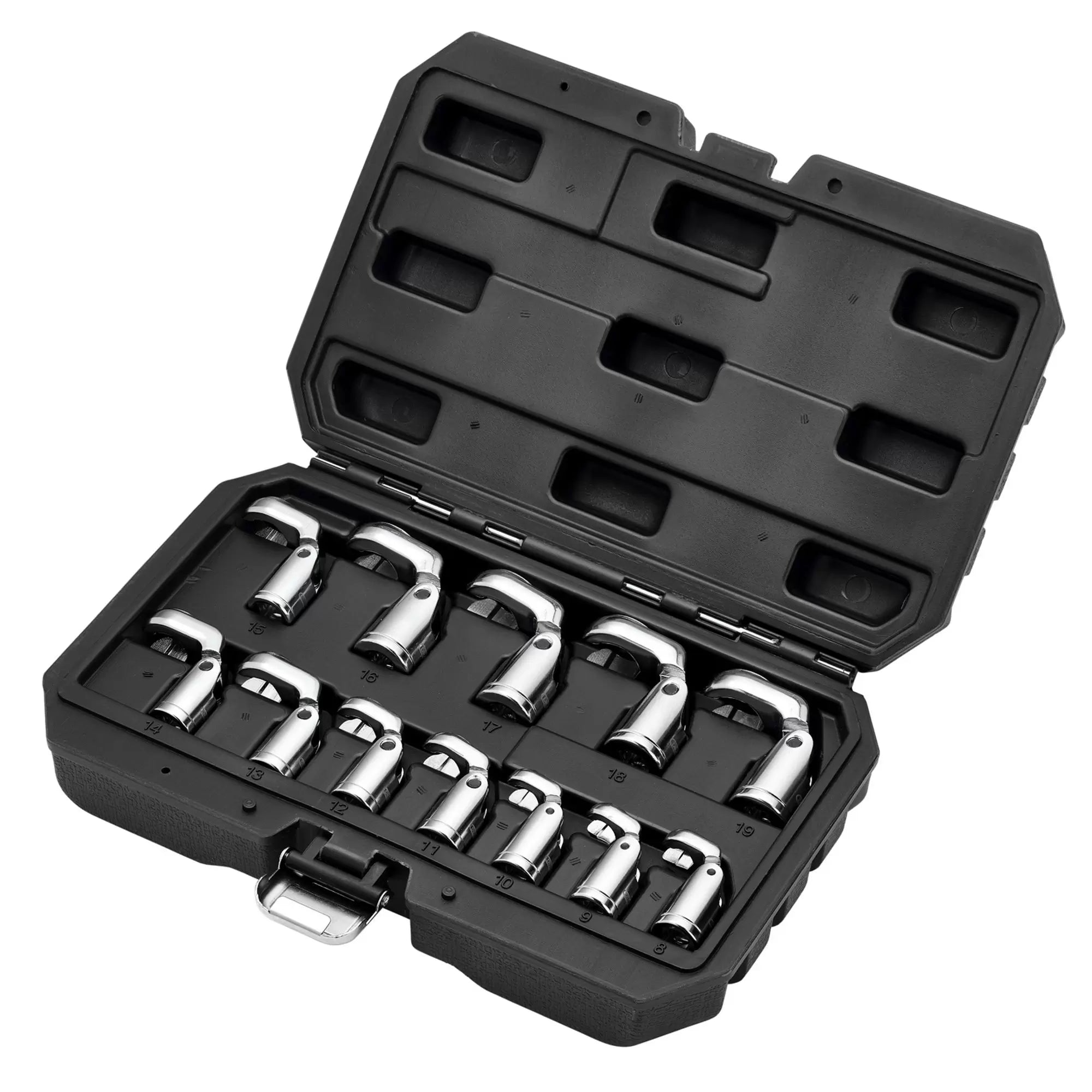 Draper Tools - 12403 - Flexible Crowfoot Socket Wrench Set, 3/8" Sq. Dr. (12 Piece)
