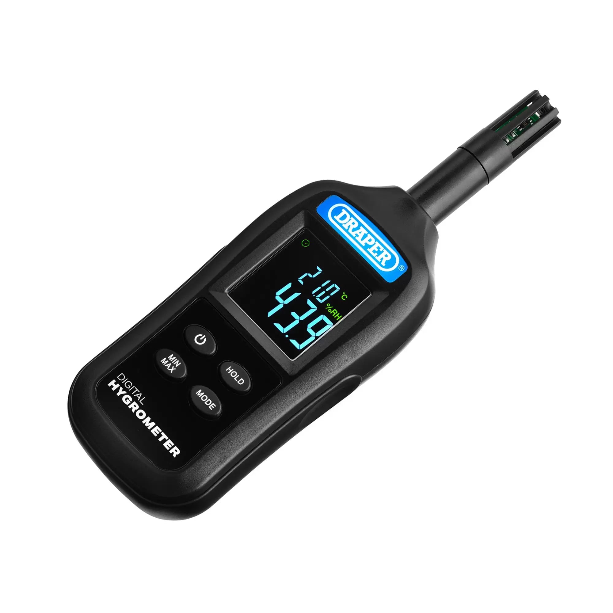 Draper Tools - 12444 - Handheld Digital Hygrometer - Humidity and Temperature Meter, 0-100% RH and -20 to +70&deg;C