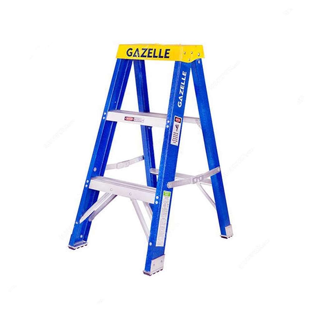 Gazelle Fiberglass Step Ladder 2.1 Mtrs Height 136 Kg Weight Capacity G3003