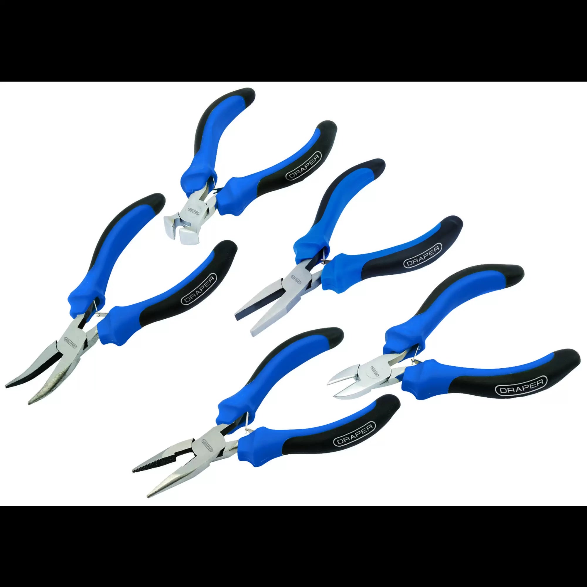 Draper Tools - 12544 - Soft Grip Mini Pliers Set (5 Piece)