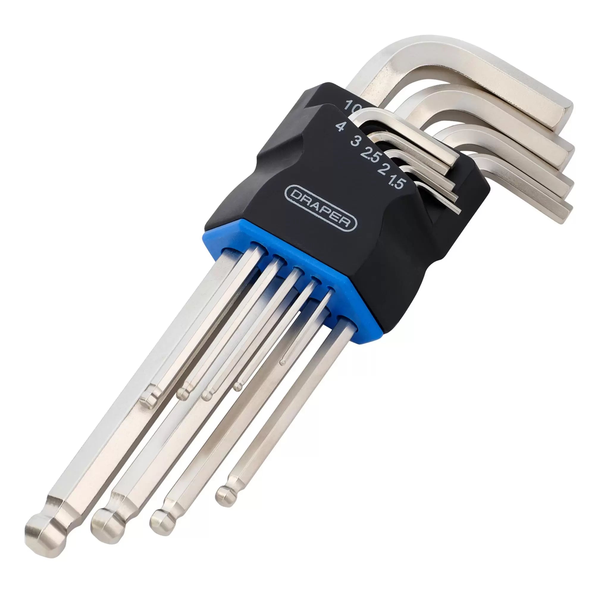 Draper Tools - 12808 - Metric Long Arm Ball End Hex Key Set (9 Piece)
