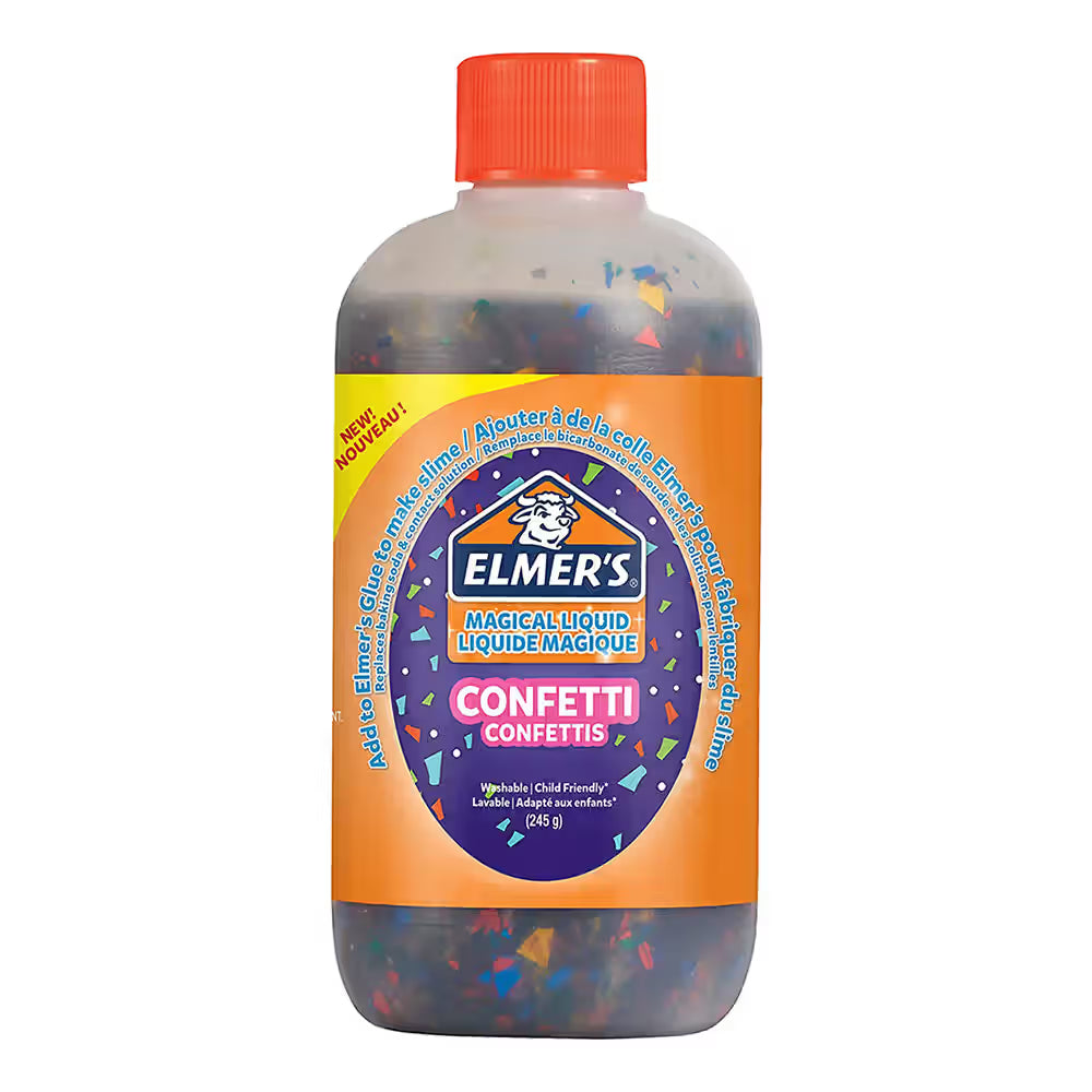 Elmer's Magical Liquid, Confetti Texture, 245g – Washable & Child-Friendly