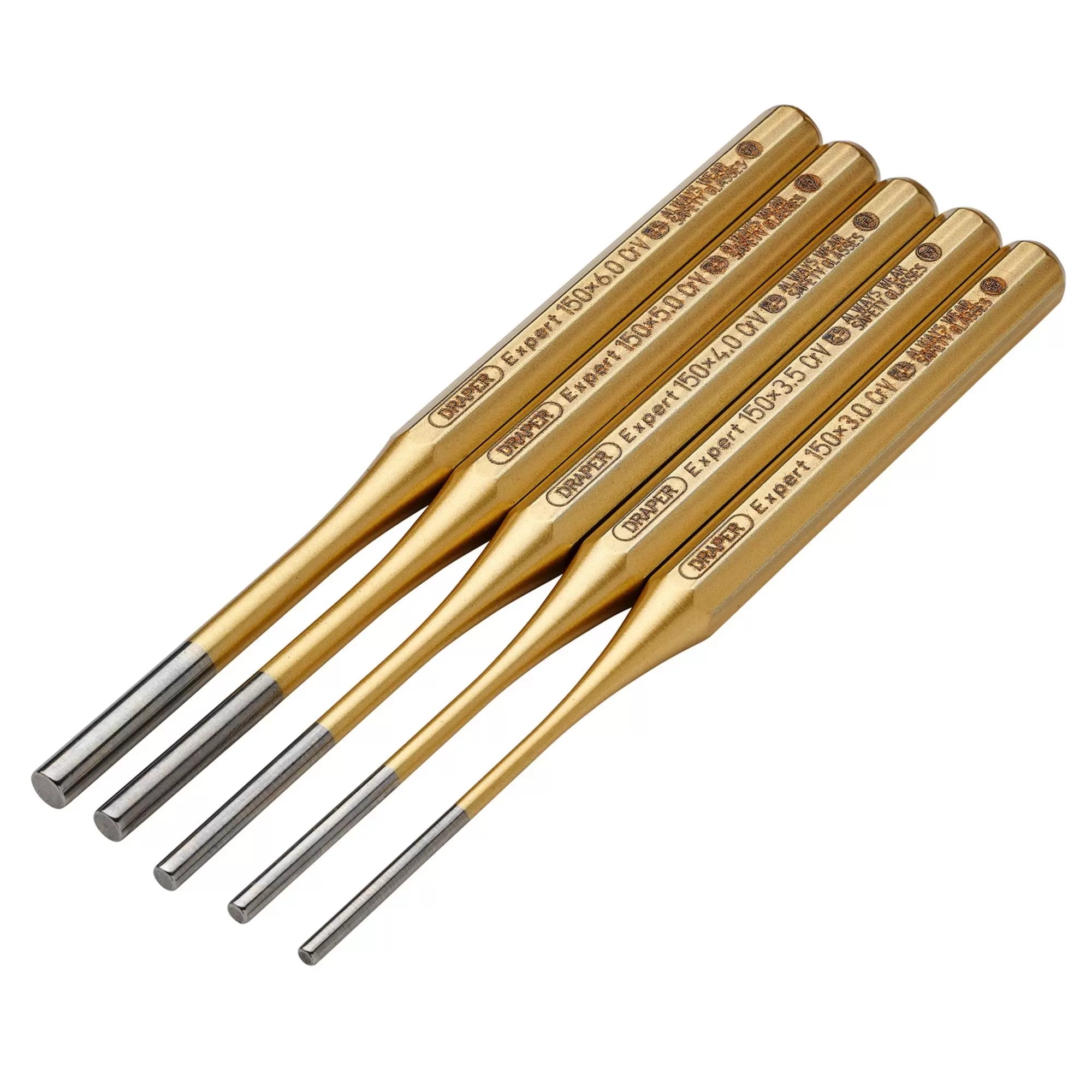Draper Tools - 13041 - Draper Expert Octagonal Parallel Pin Punch Set (5 Piece)