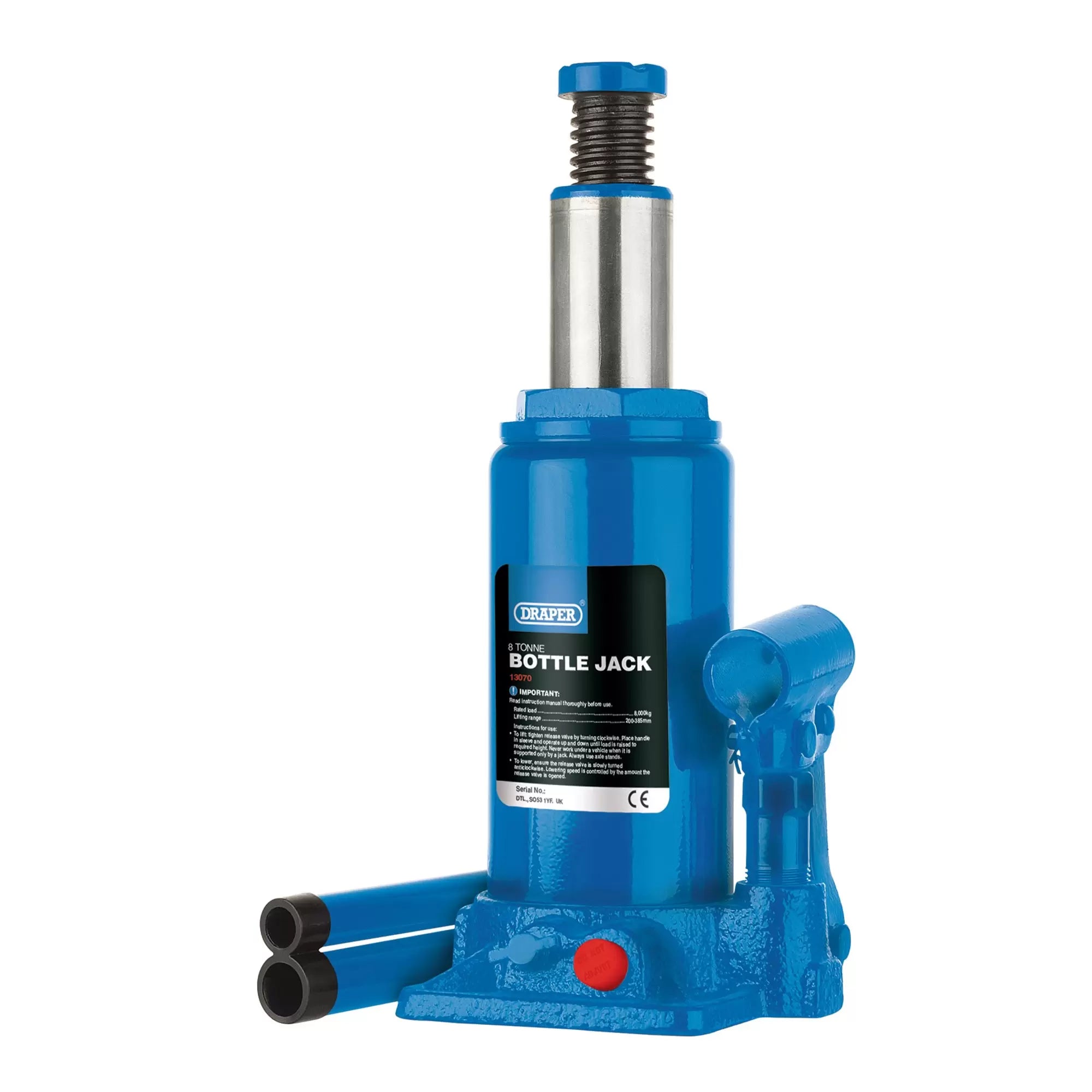 Draper Tools - 13070 - Hydraulic Bottle Jack, 8 Tonne