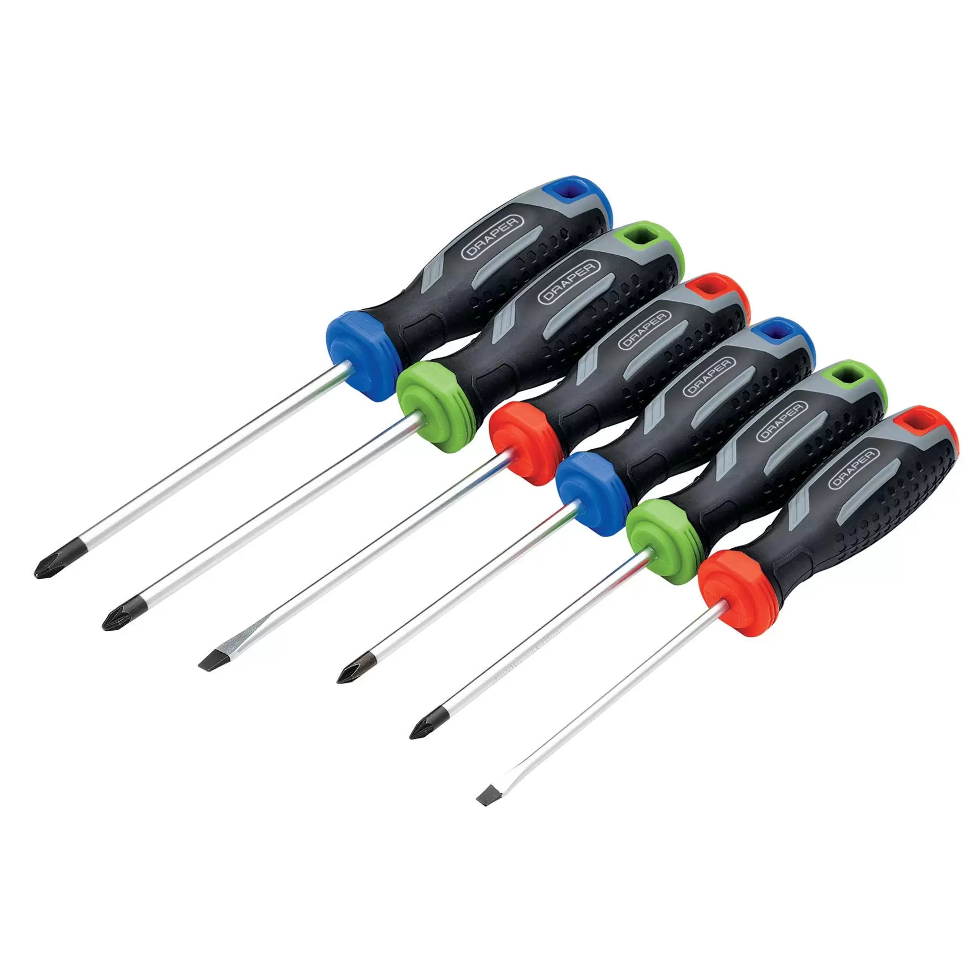 Draper Tools - 13433 - Soft Grip Screwdriver Set (6 Piece)