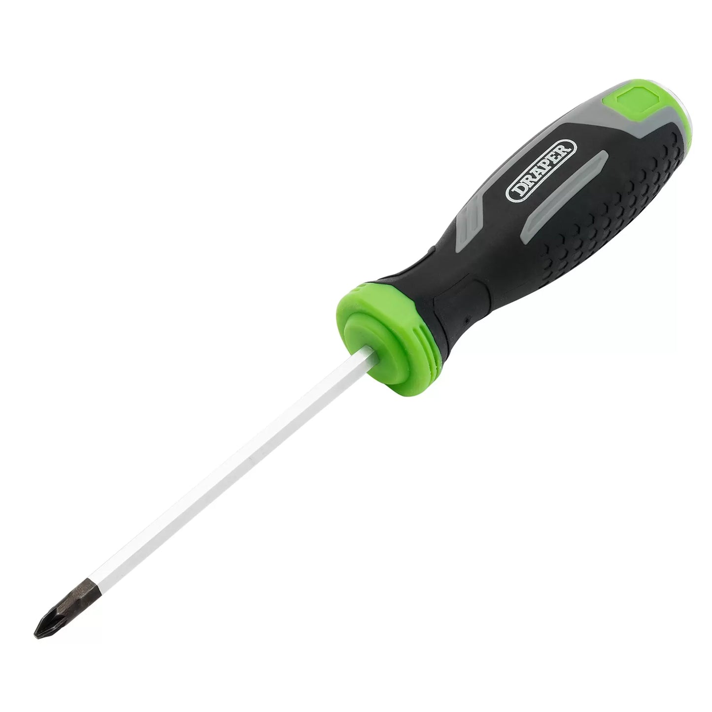 Draper Tools - 13447 - Pound Thru Pozi Soft Grip Screwdriver, PZ1 x 100mm