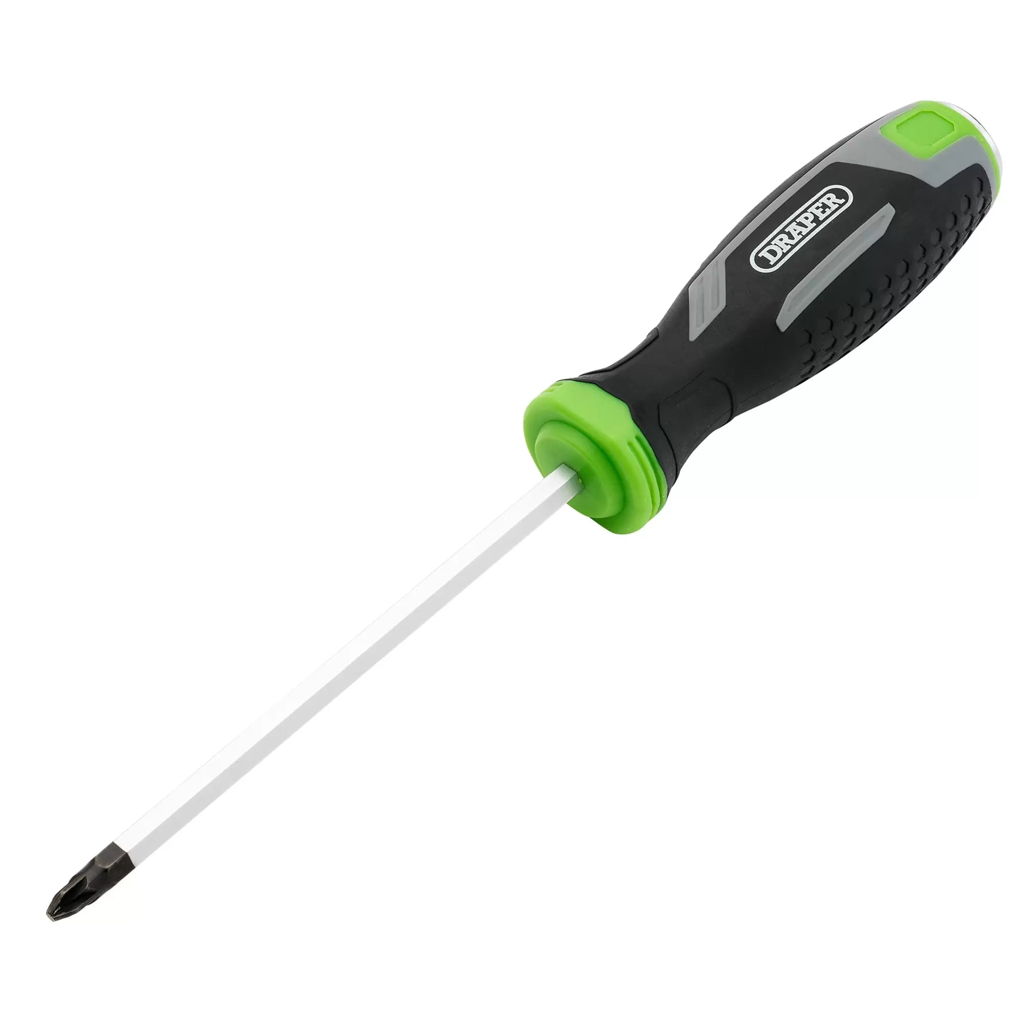 Draper Tools - 13452 - Pound Thru Pozi Soft Grip Screwdriver, PZ2 x 125mm