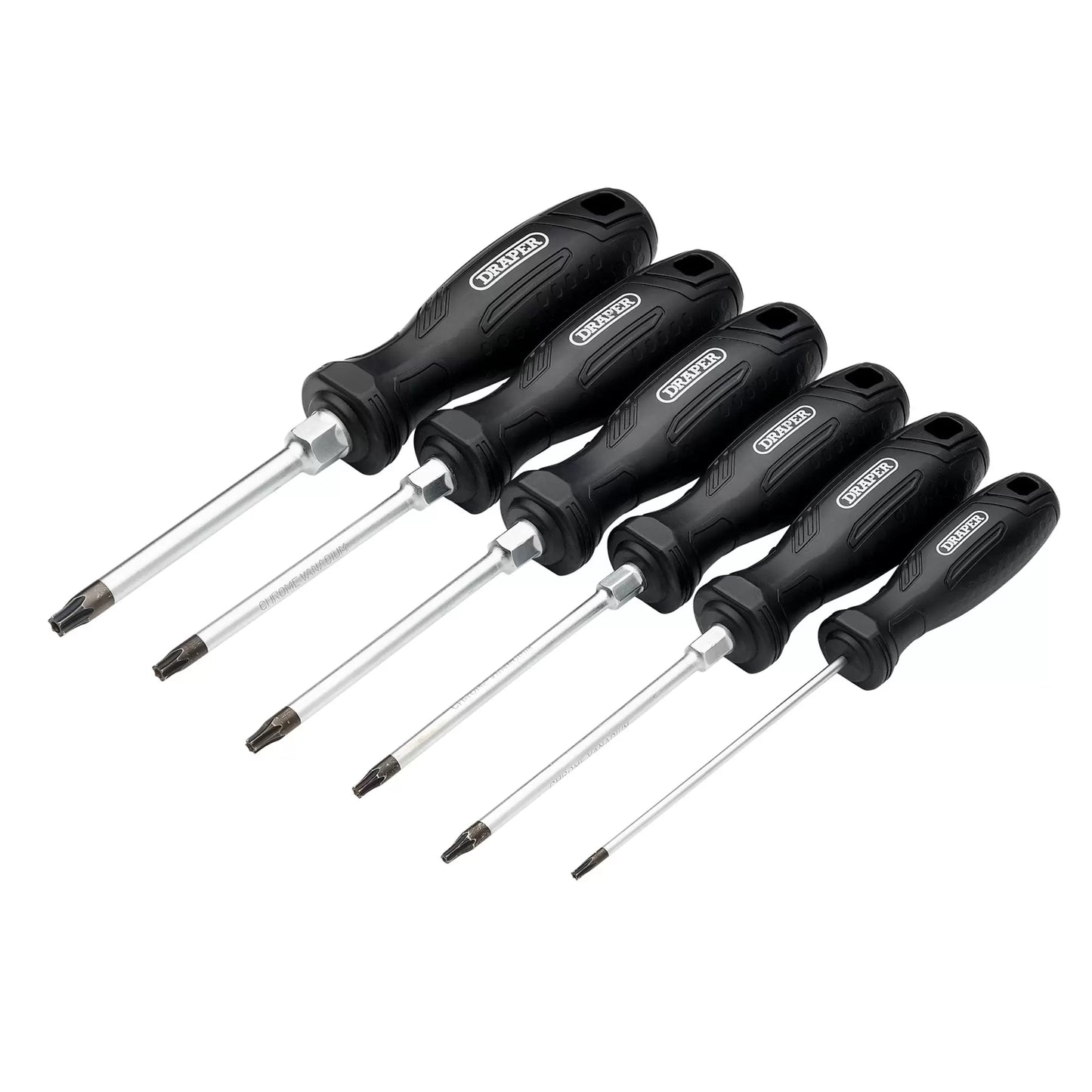 Draper Tools - 13586 - Draper TX-STAR® Tamperproof Hard Grip Screwdriver Set (6 Piece)
