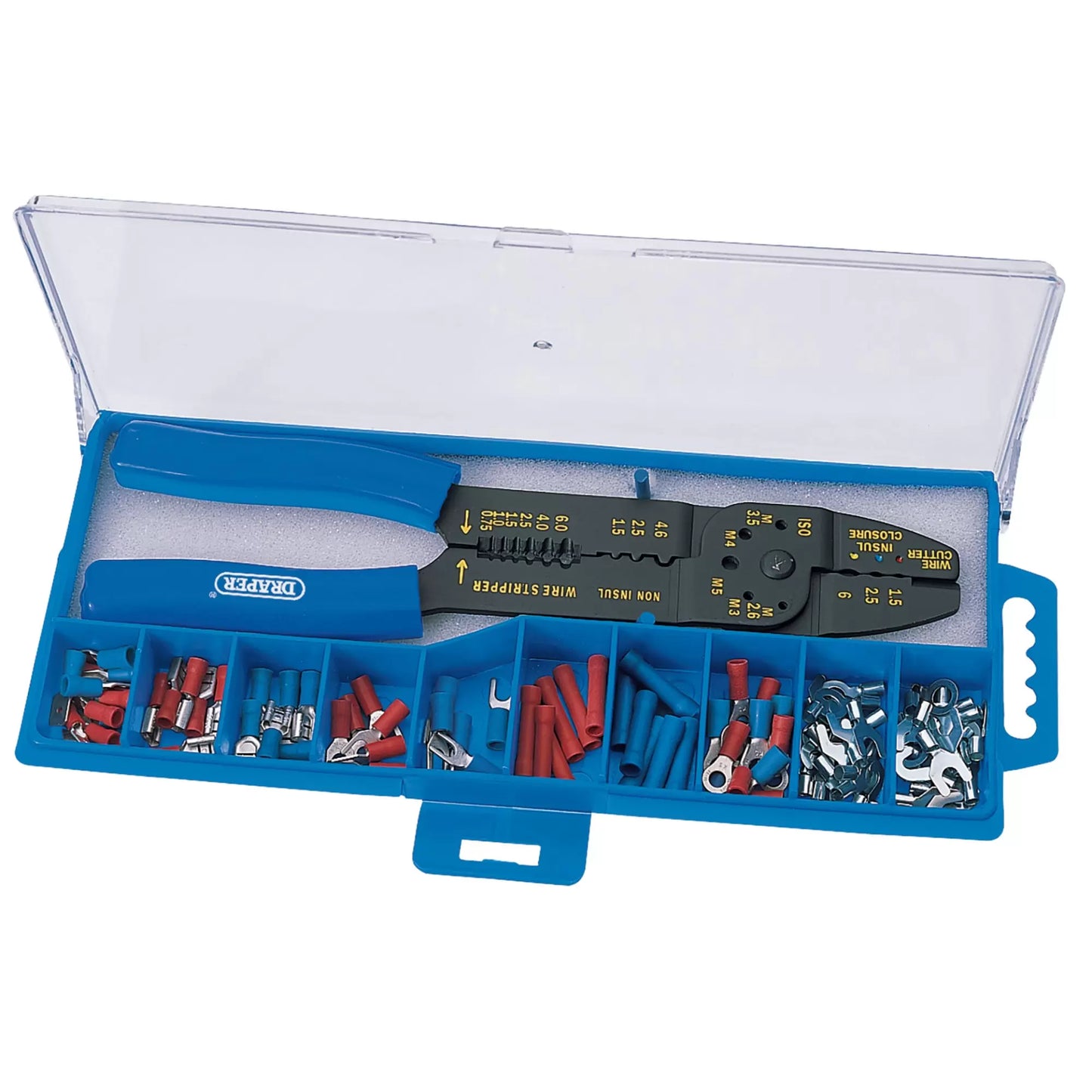 Draper Tools - 13658 - 5 Way Crimping Tool & Terminal Kit, 240mm