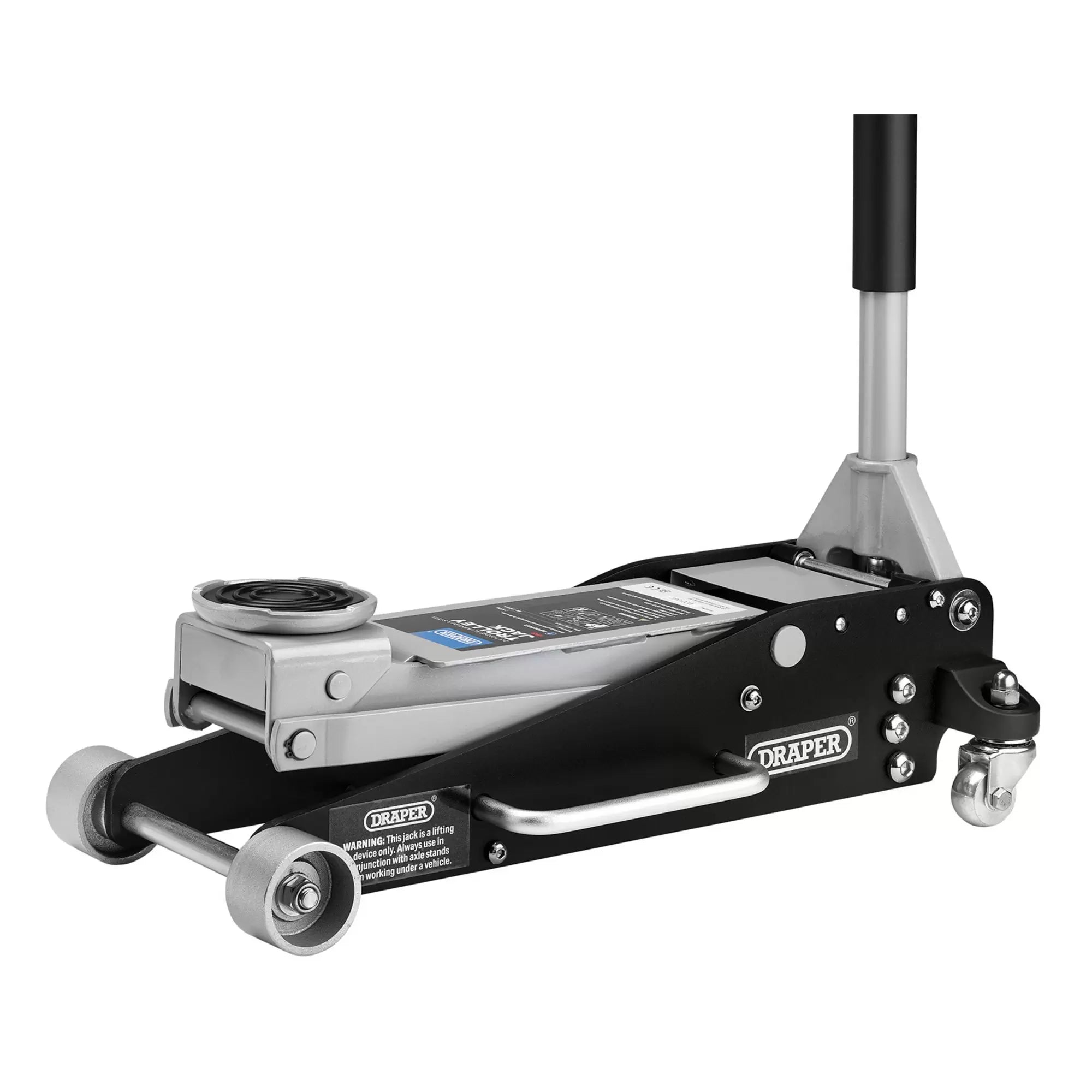 Draper Tools - 13929 - Aluminium and Steel Racing Trolley Jack, 2.5 Tonne