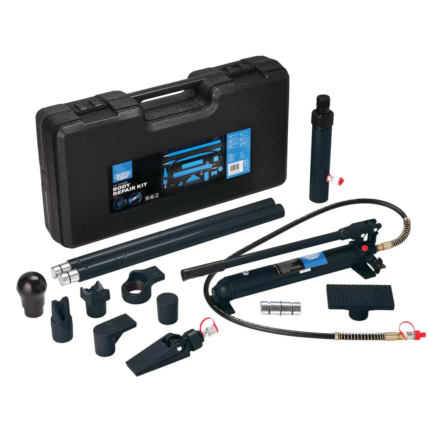 Draper Tools - 13930 - Draper Expert Hydraulic Body Repair Kit, 10 Tonne (14 Piece)