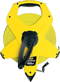 Stanley 2-34-777 Measures 100M X 13mm Power Winder Fiberglass Tape - Multicolored