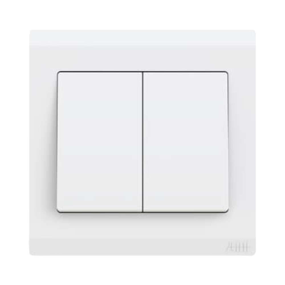 ABB 2 Gang 2 Way 10Amp Switch, Inora BL106, White