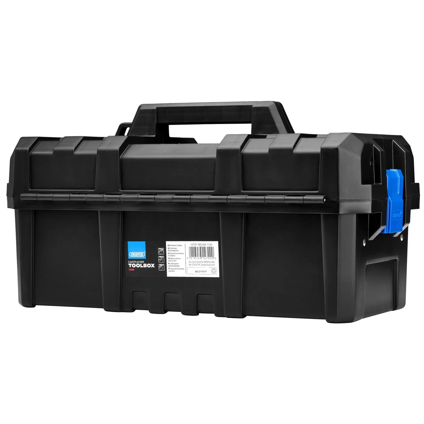 Draper Tools - 14709 - Plastic Cantilever Toolbox, 454mm