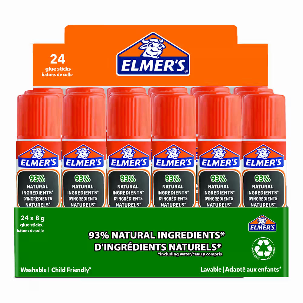 Elmer’s Glue Stick, 8 g – Washable & Kid-Friendly – Box of 2