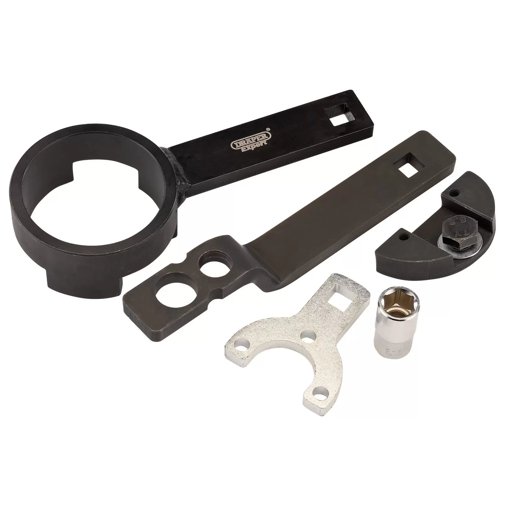 Draper Tools - 15223 - Draper Expert Crankshaft Pulley Hub Holding Set (Fiat, Alfa Romeo, Chrysler, Ford, Lancia)