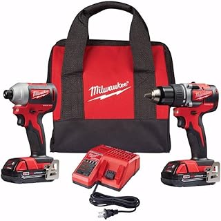 Milwaukee M18 Compact Brushless 2-Tool Combo Kit – Drill Driver & Impact Driver (2892-22CT)