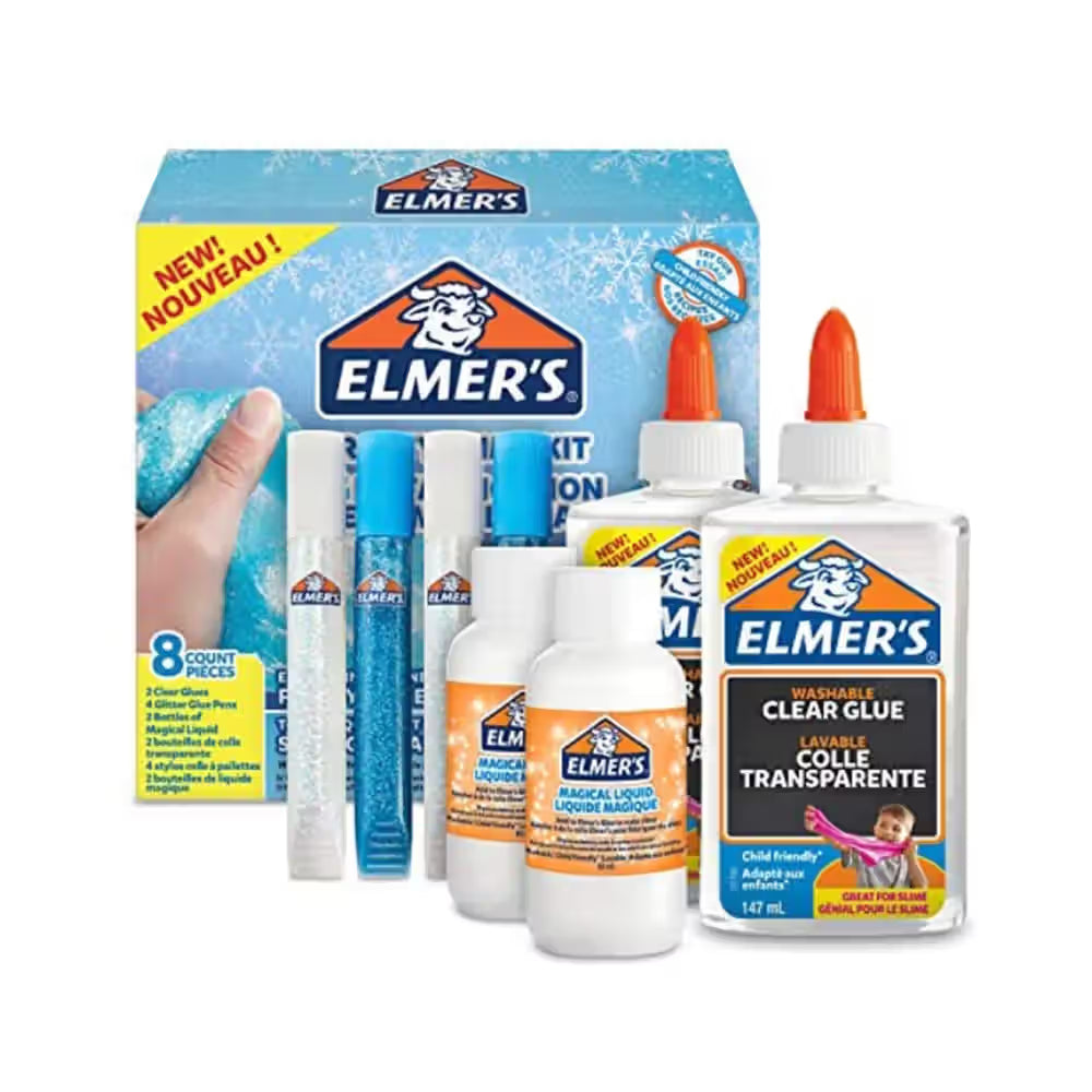 Elmer’s Slime Kit Frosty – Winter-Themed Slime Creation Set For Kids - 8 Piece Kit