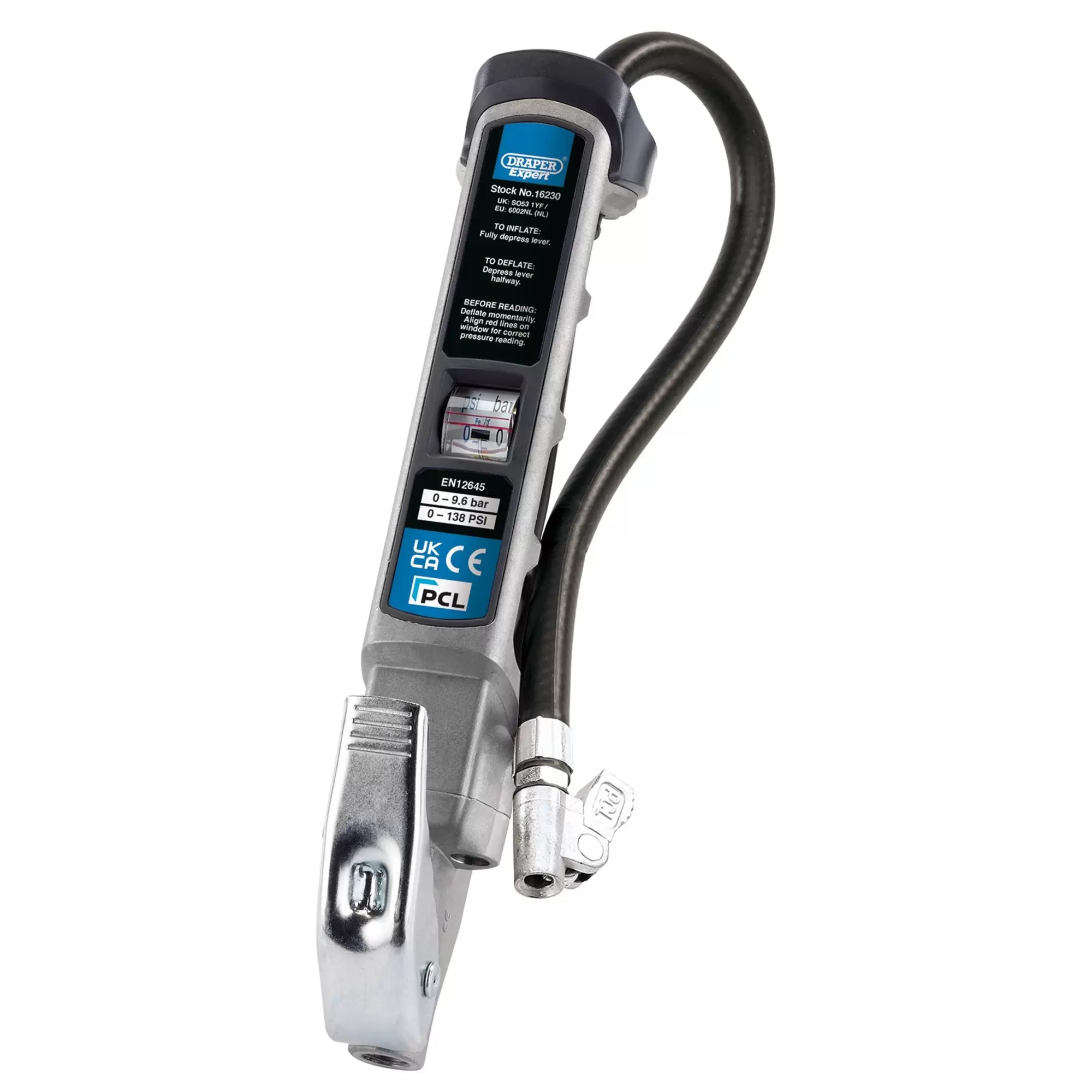 Draper Tools - 16230 - Draper Expert Professional Air Line Inflator with Lock-On Connector