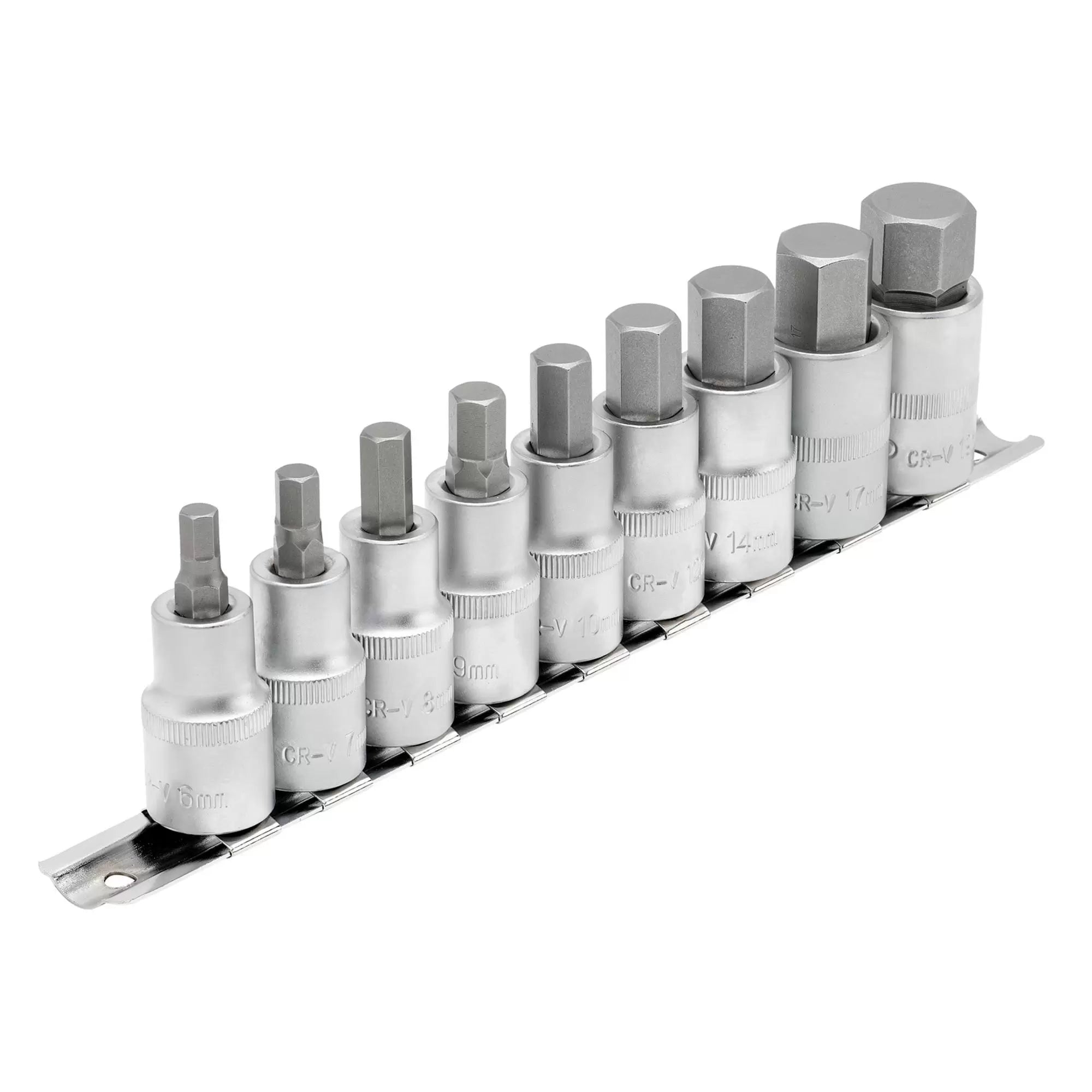 Draper Tools - 16307 - Draper Expert Metric Hex. Socket Bit Set, 1/2" Sq. Dr., 55mm (9 Piece)