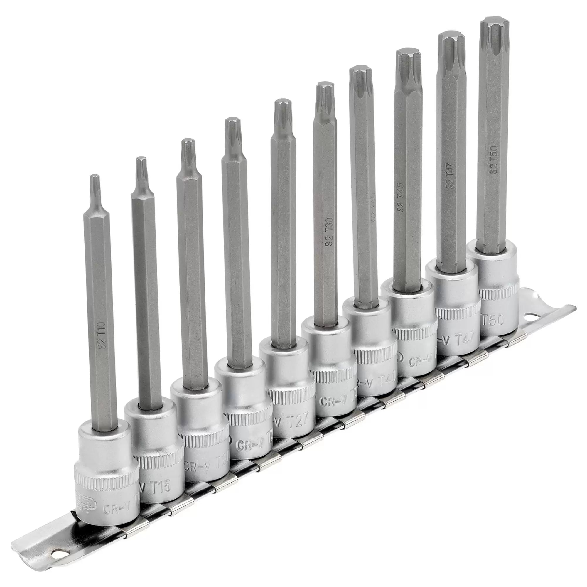 Draper Tools - 16310 - Draper Expert TX-STAR® Socket Bit Set, 3/8" Sq. Dr., 100mm (10 Piece)