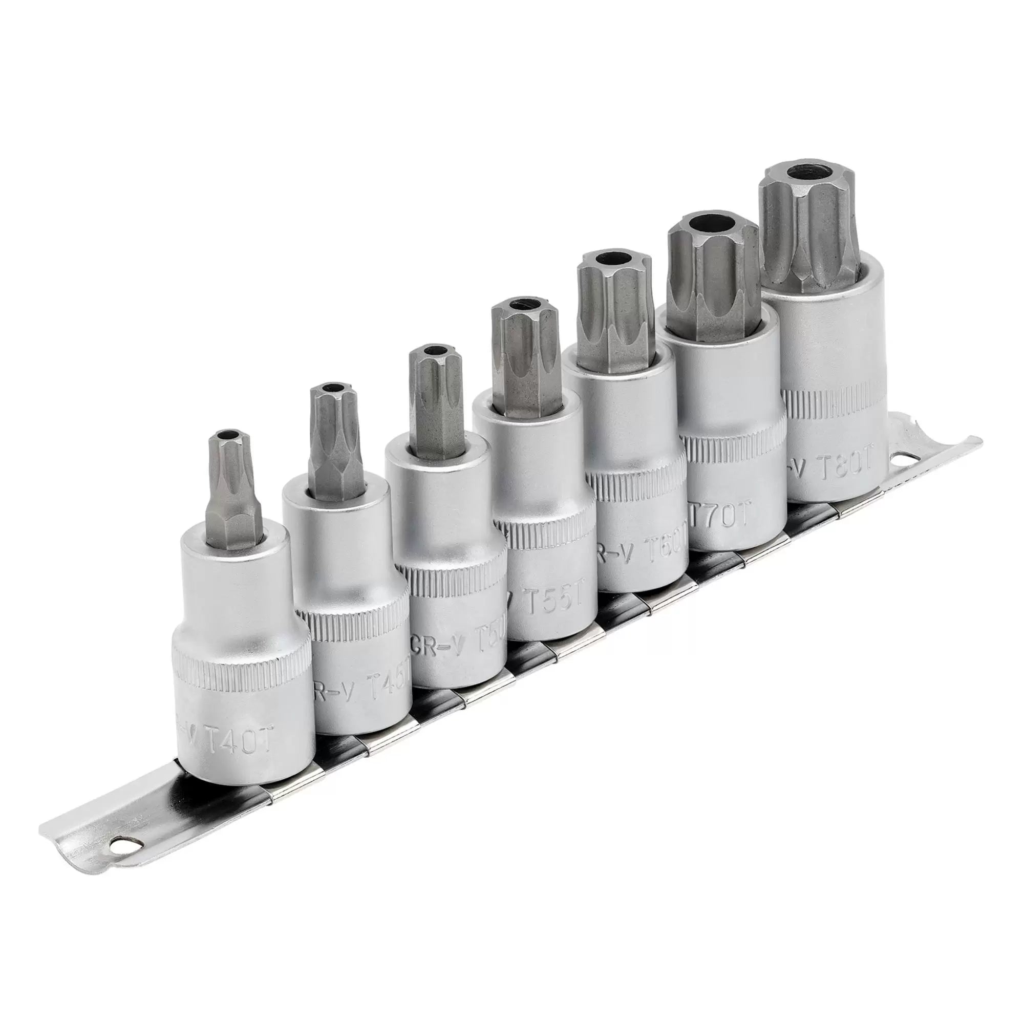Draper Tools - 16334 - Draper Expert TX-STAR® Security Socket Bit Set, 1/2" Sq. Dr., 55mm (7 Piece)