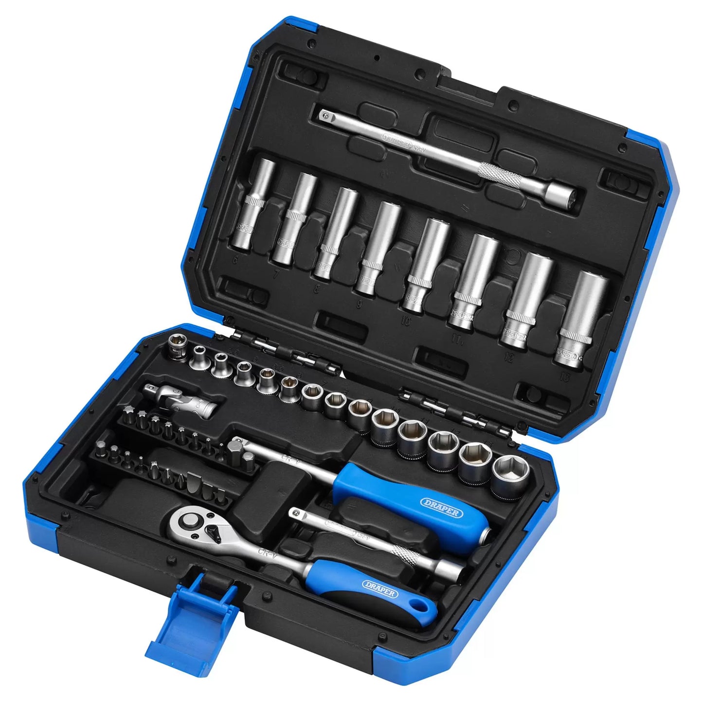 Draper Tools - 16355 - Draper HI-TORQ® Metric Socket Set, 1/4" Sq. Dr. (47 Piece)