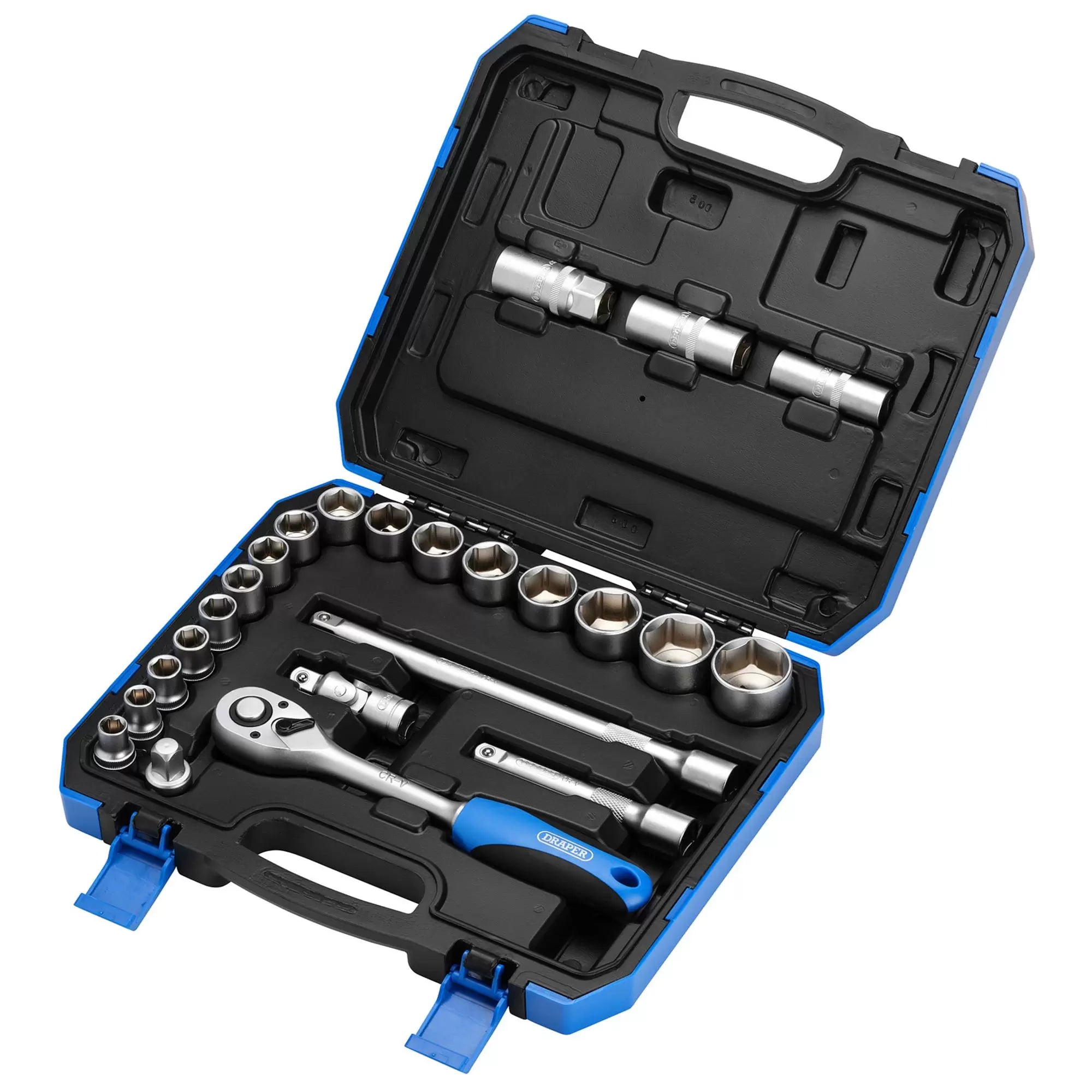 Draper Tools - 16362 - Draper HI-TORQ® Metric Socket Set, 1/2" Sq. Dr. (24 Piece)