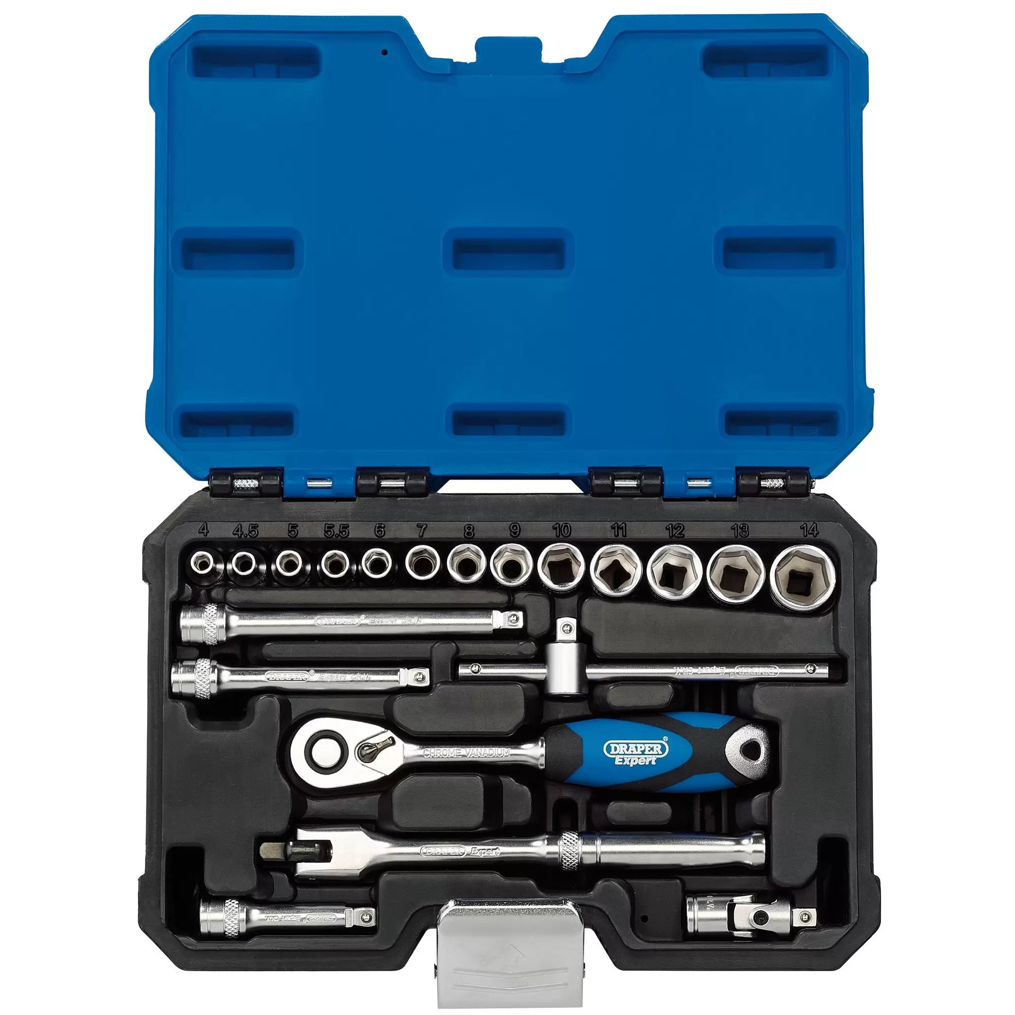 Draper Tools - 16442 - Draper Expert Metric Socket Set, 1/4" Sq. Dr. (20 Piece)