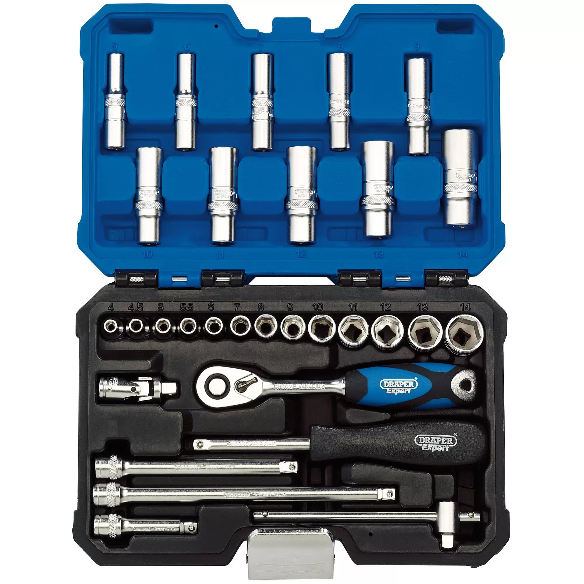 Draper Tools - 16444 - Draper Expert Metric Socket Set, 1/4" Sq. Dr. (30 Piece)