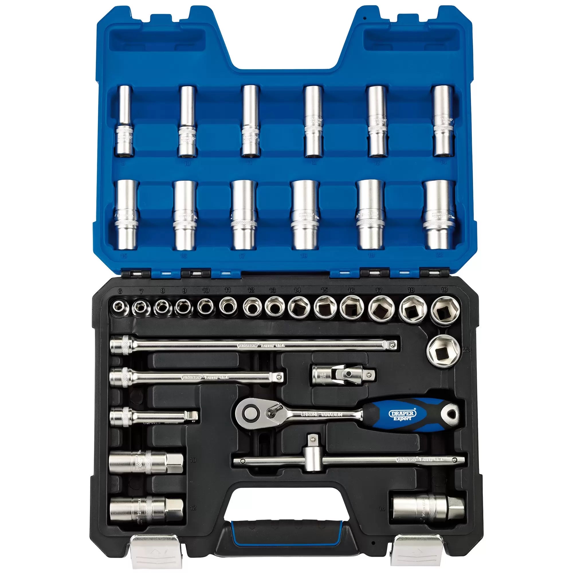 Draper Tools - 16449 - Draper Expert Metric Socket Set, 3/8" Sq. Dr. (36 Piece)