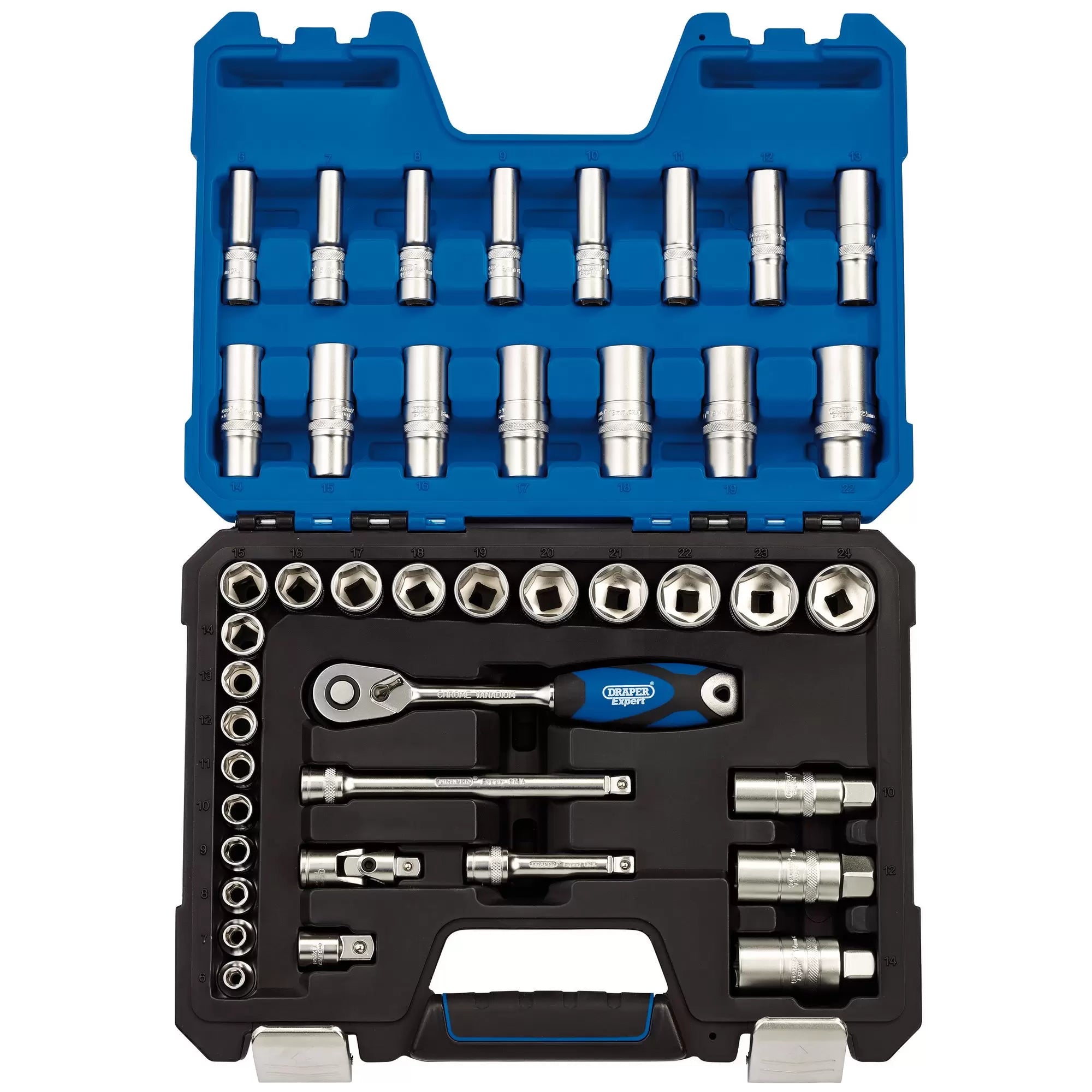 Draper Tools - 16451 - Draper Expert Metric Socket Set, 3/8" Sq. Dr. (42 Piece)
