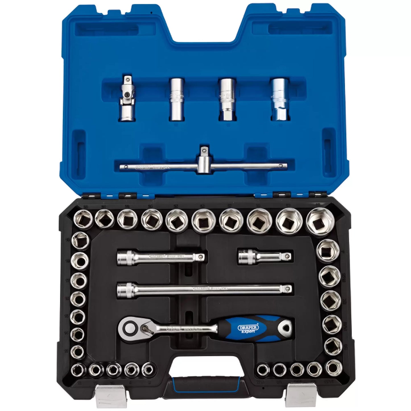 Draper Tools - 16453 - Draper Expert Combined MM/AF Socket Set, 1/2" Sq. Dr. (41 Piece)