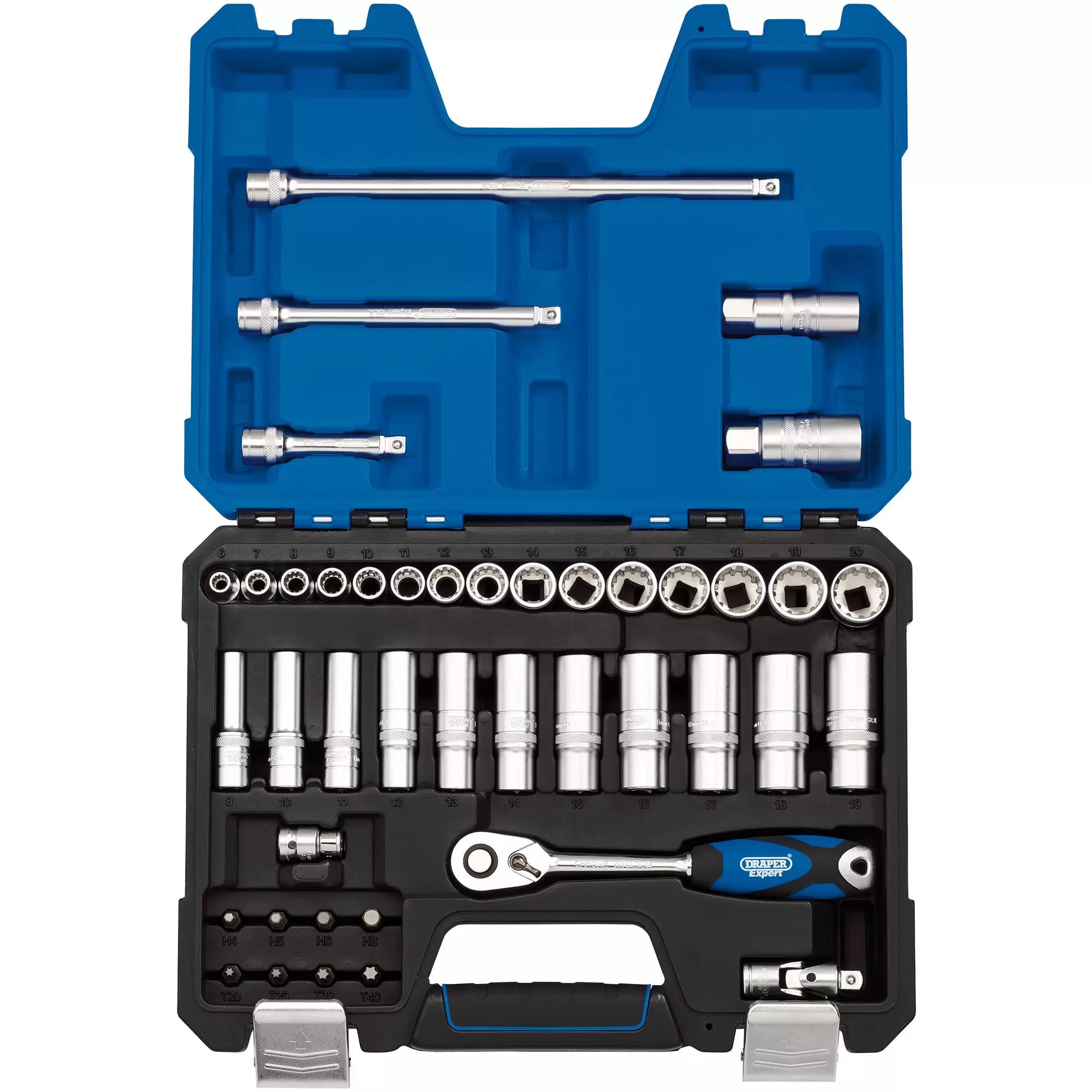 Draper Tools - 16480 - Draper Expert Multi-Drive® Metric Socket Set, 3/8" Sq. Dr. (42 Piece)