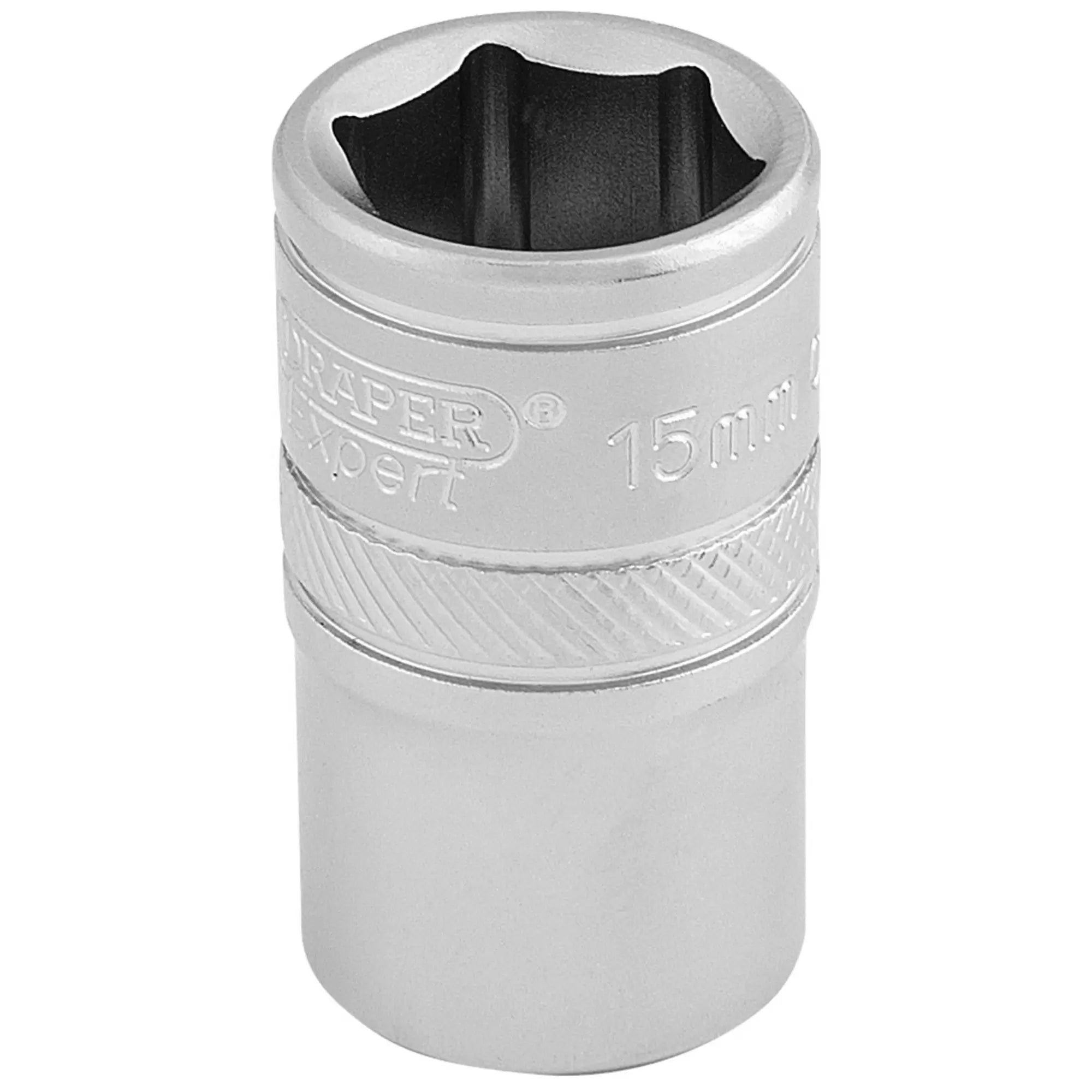 Draper Tools - 16605 - Draper Expert 6 Point Metric Socket, 1/2" Sq. Dr., 15mm