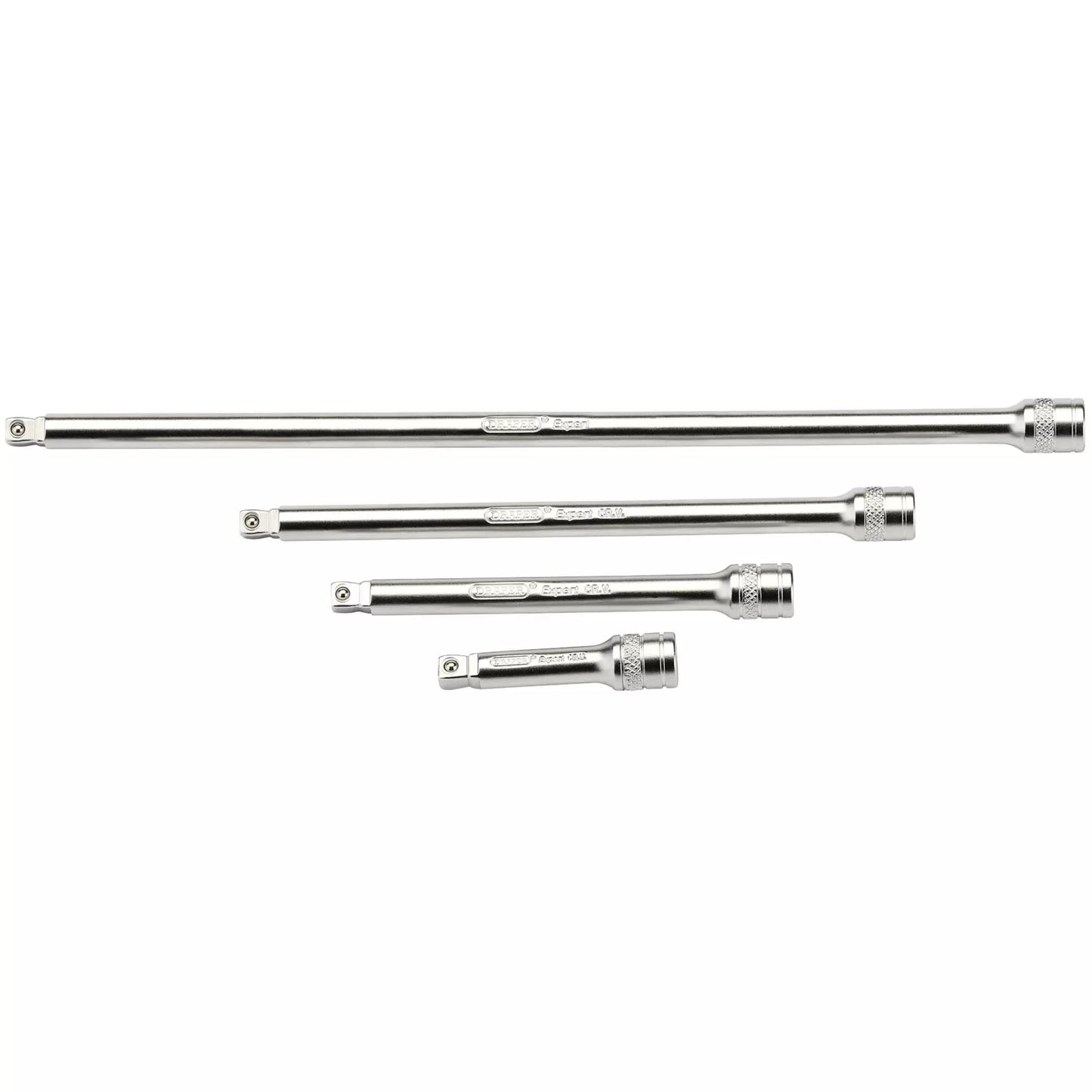 Draper Tools - 16766 - Draper Expert Wobble Extension Bar Set, 1/4" Sq. Dr., Micro Satin Chrome (4 Piece)
