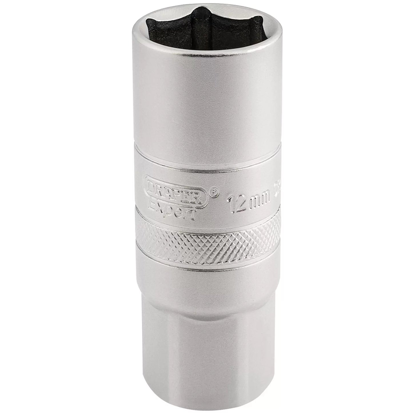 Draper Tools - 16782 - Draper Expert 12mm Thread 6 Point Satin Chrome Spark Plug Socket, 1/2" Sq. Dr., 18mm