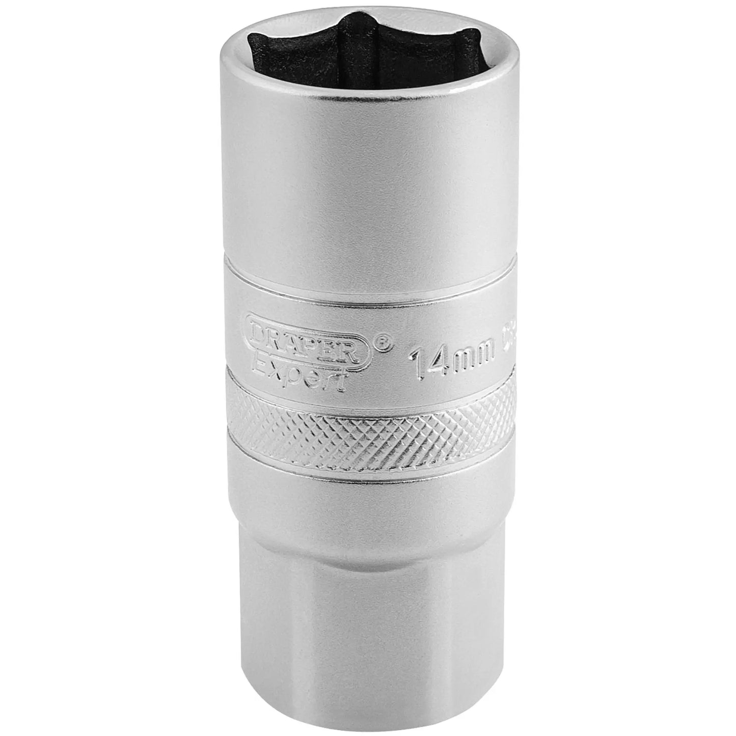 Draper Tools - 16783 - Draper Expert 14mm Thread 6 Point Satin Chrome Spark Plug Socket, 1/2" Sq. Dr., 21mm