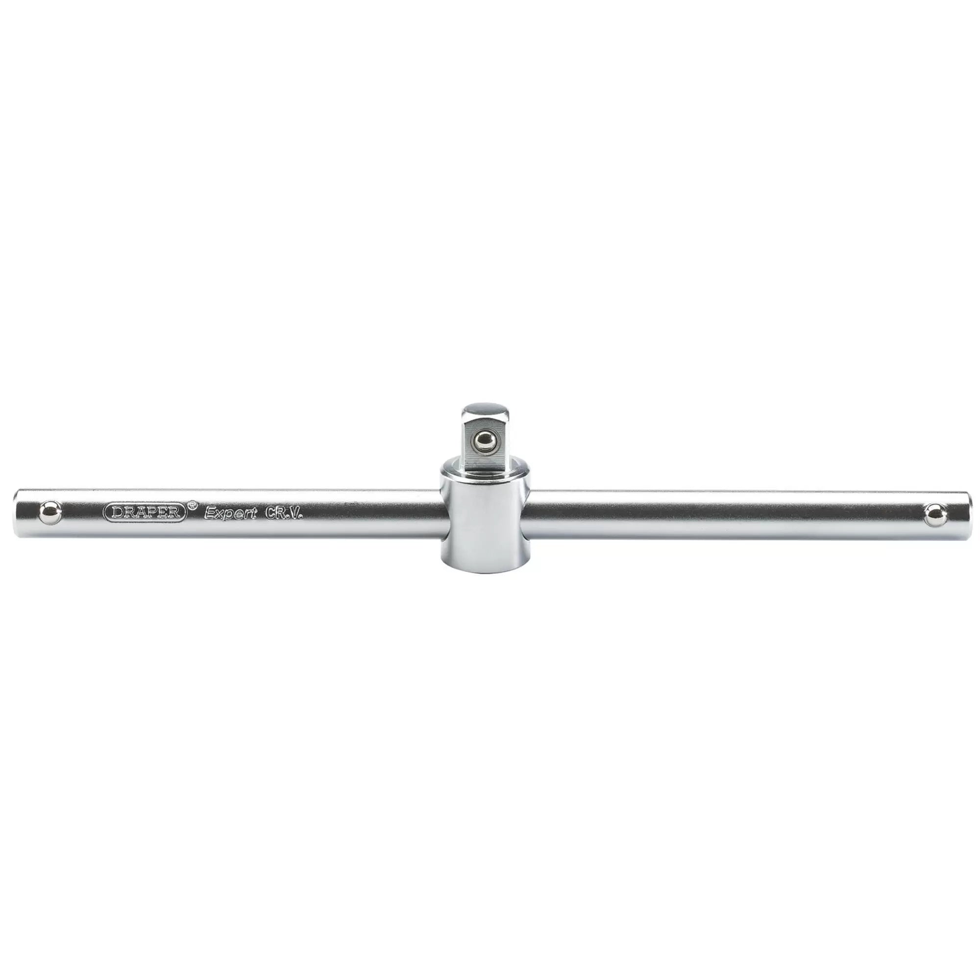 Draper Tools - 16790 - Draper Expert Satin Chrome Sliding T Bar, 1/2" Sq. Dr