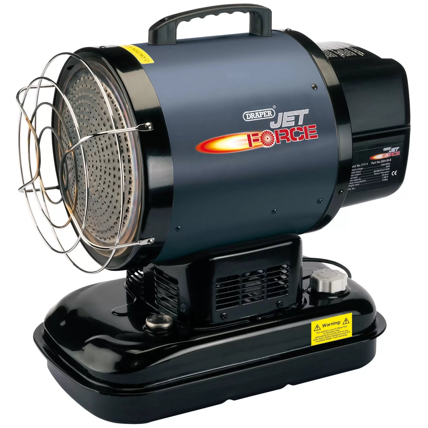 Draper Tools - 17111 - Jet Force Infrared Diesel and Kerosene Space Heater, 60,000 BTU/17kW