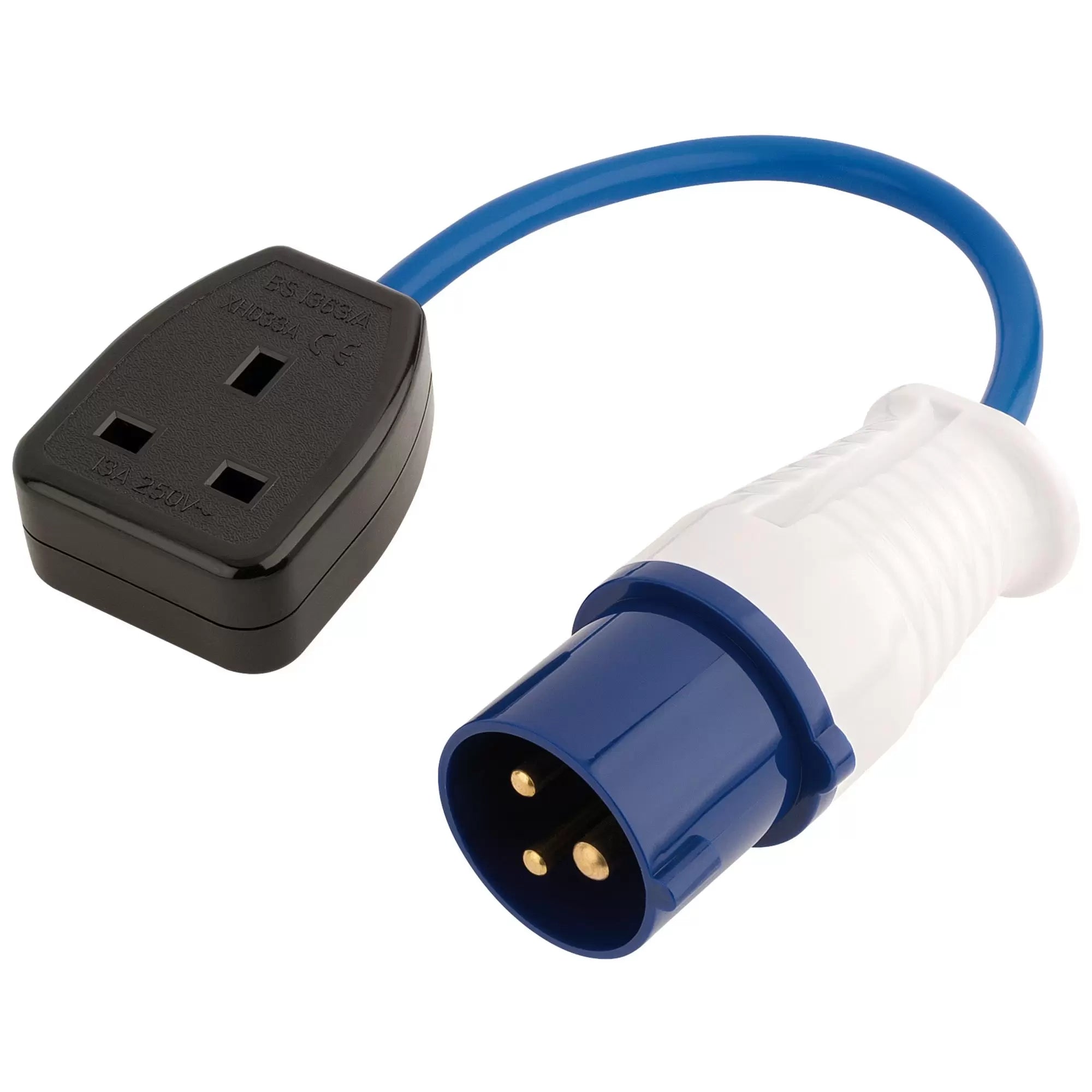 Draper Tools - 17573 - 230V Adaptor Lead with 16A Plug to 13A Socket