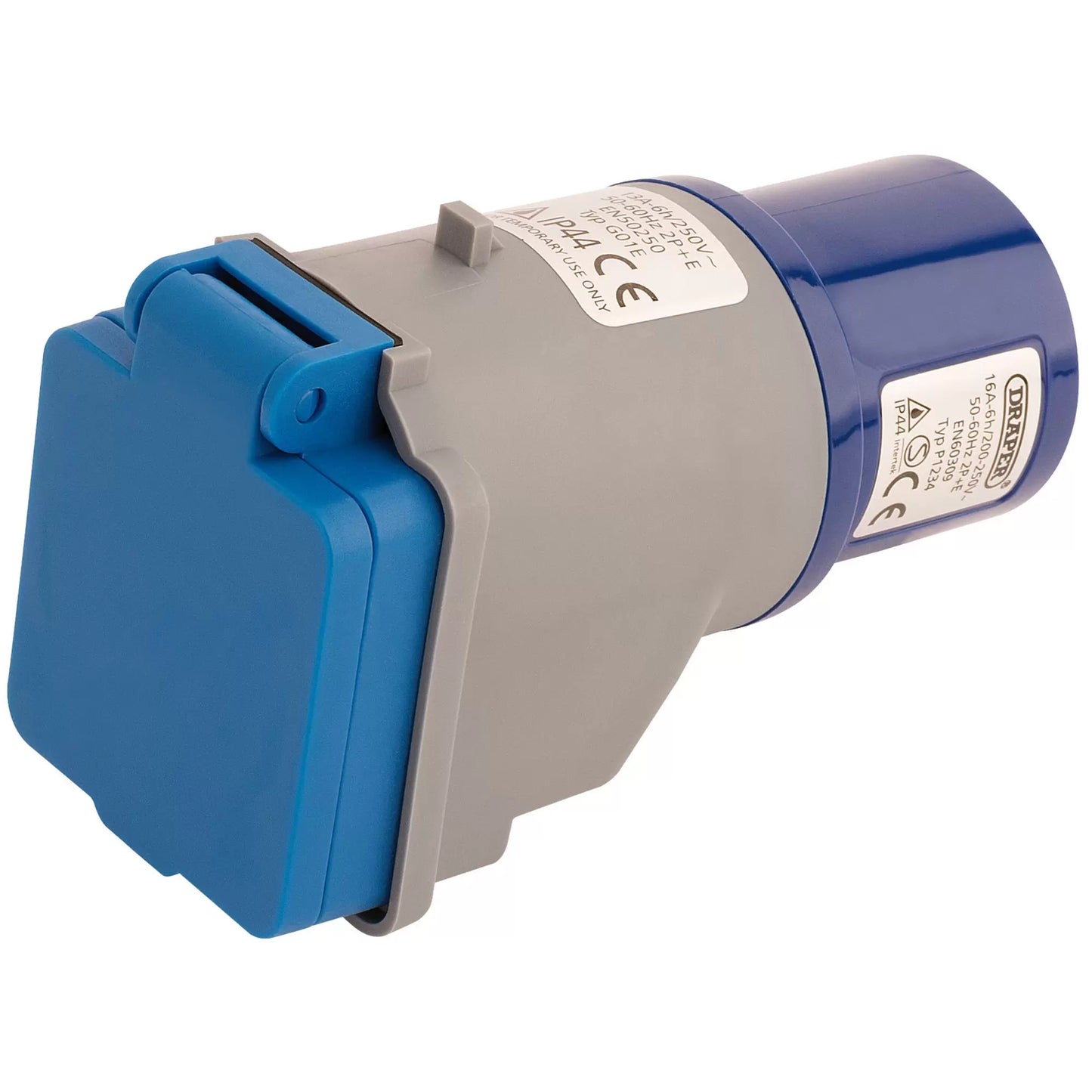 Draper Tools - 17574 - 230V Adaptor with 16A Plug to 13A Socket