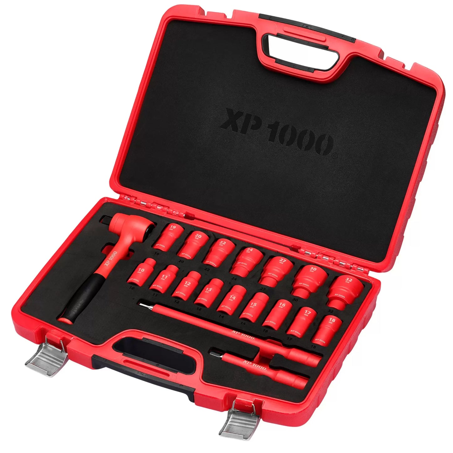 Draper Tools - 17671 - XP1000® VDE Metric Socket Set, 1/2" Sq. Dr. (19 Piece)