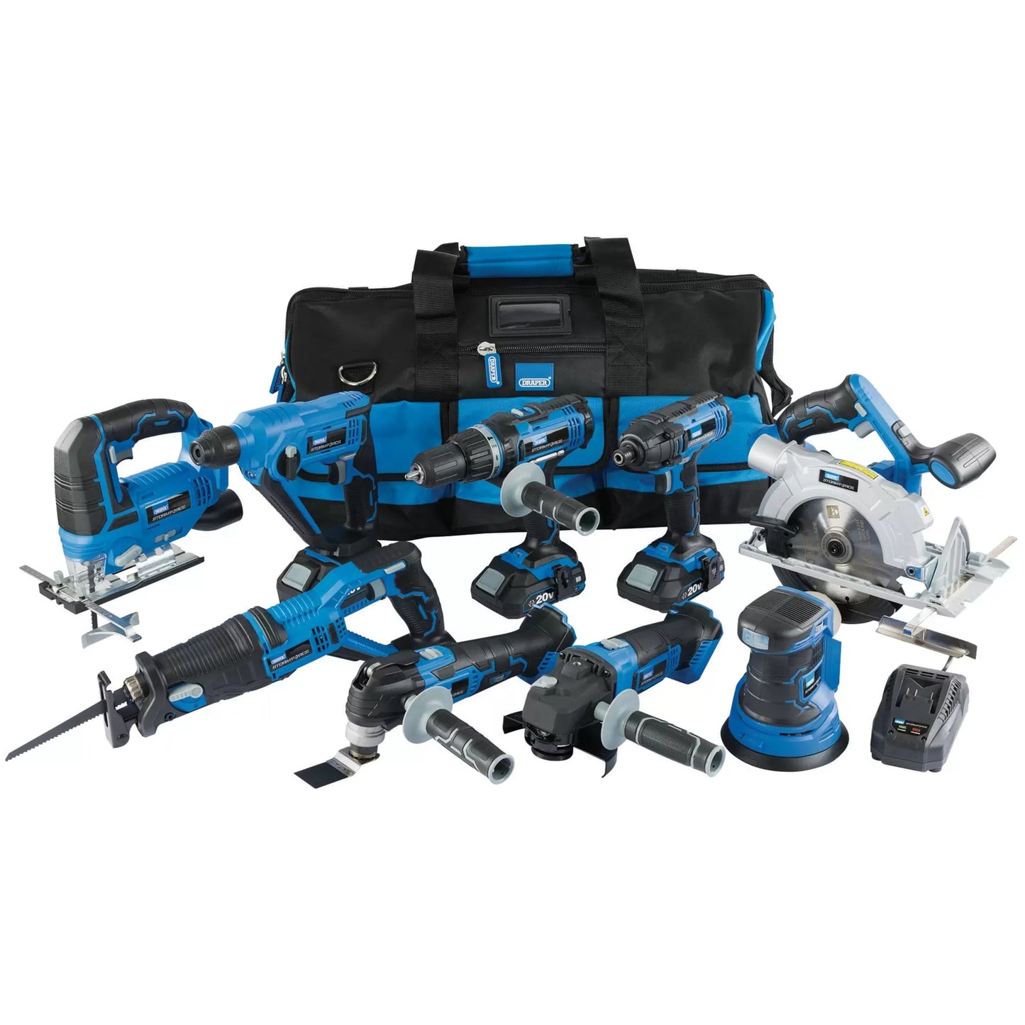 Draper Tools - 17763 - Draper Storm Force® 20V Cordless Kit (9 Piece)