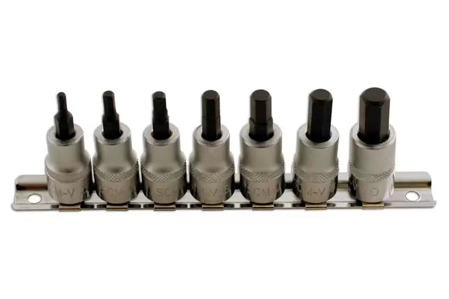 Laser - 1791 - Hex Socket Bit Set 3/8"D 7pc